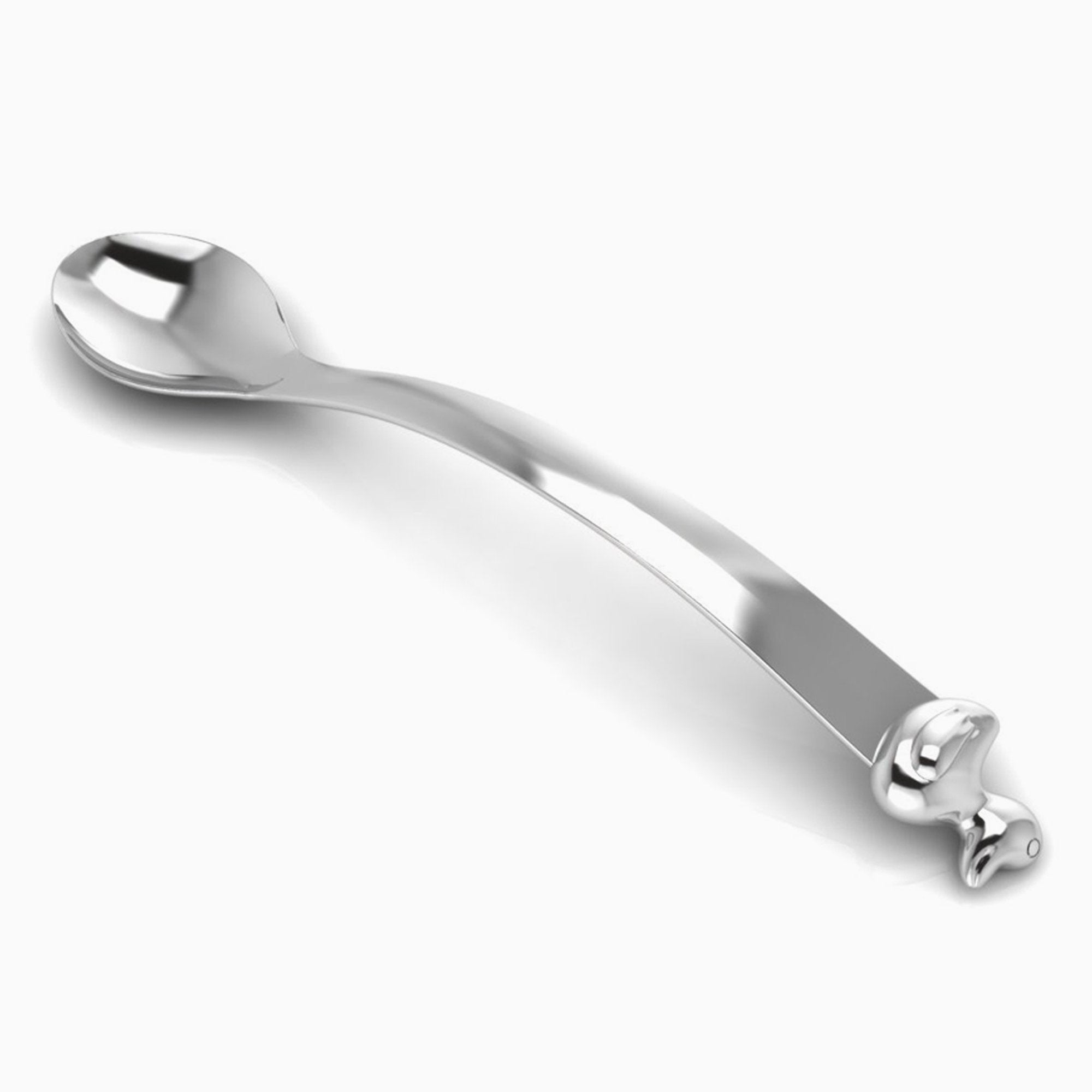 Duck Sterling Silver Baby Feeding Spoon By Krysaliis