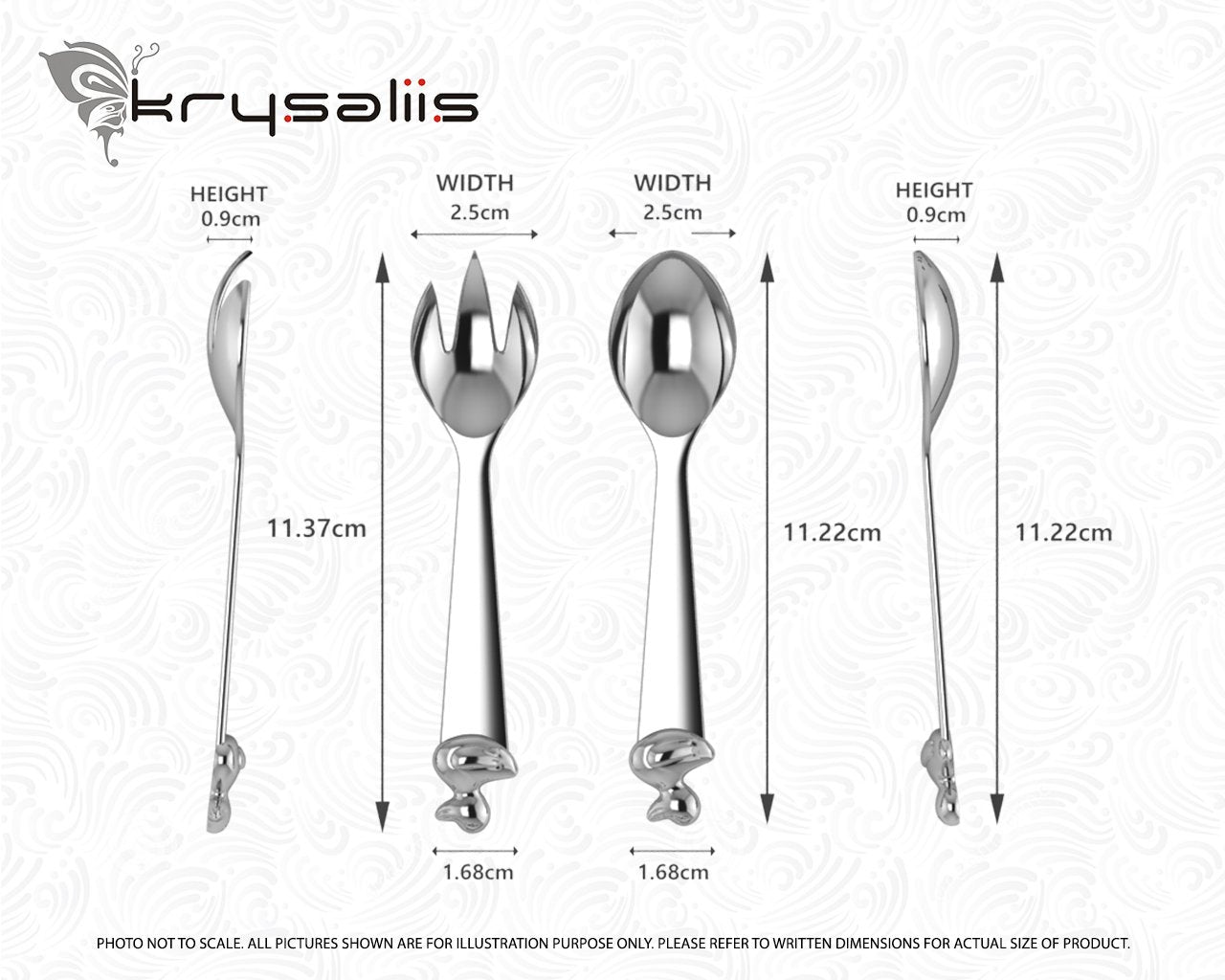 Duck Sterling Silver Baby Spoon & Fork Set By Krysaliis