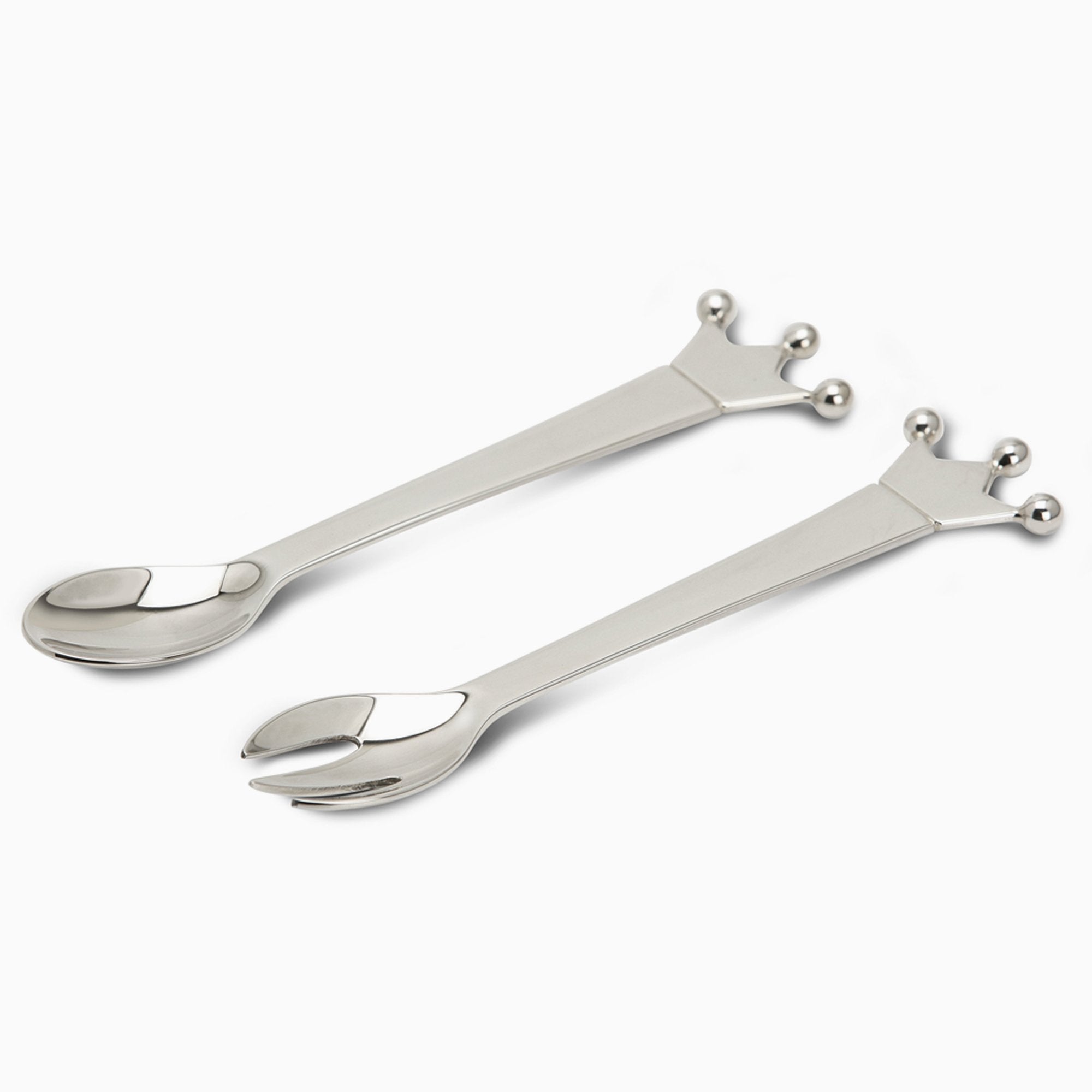 Majestic Sterling Silver Baby Spoon Fork Set By Krysaliis
