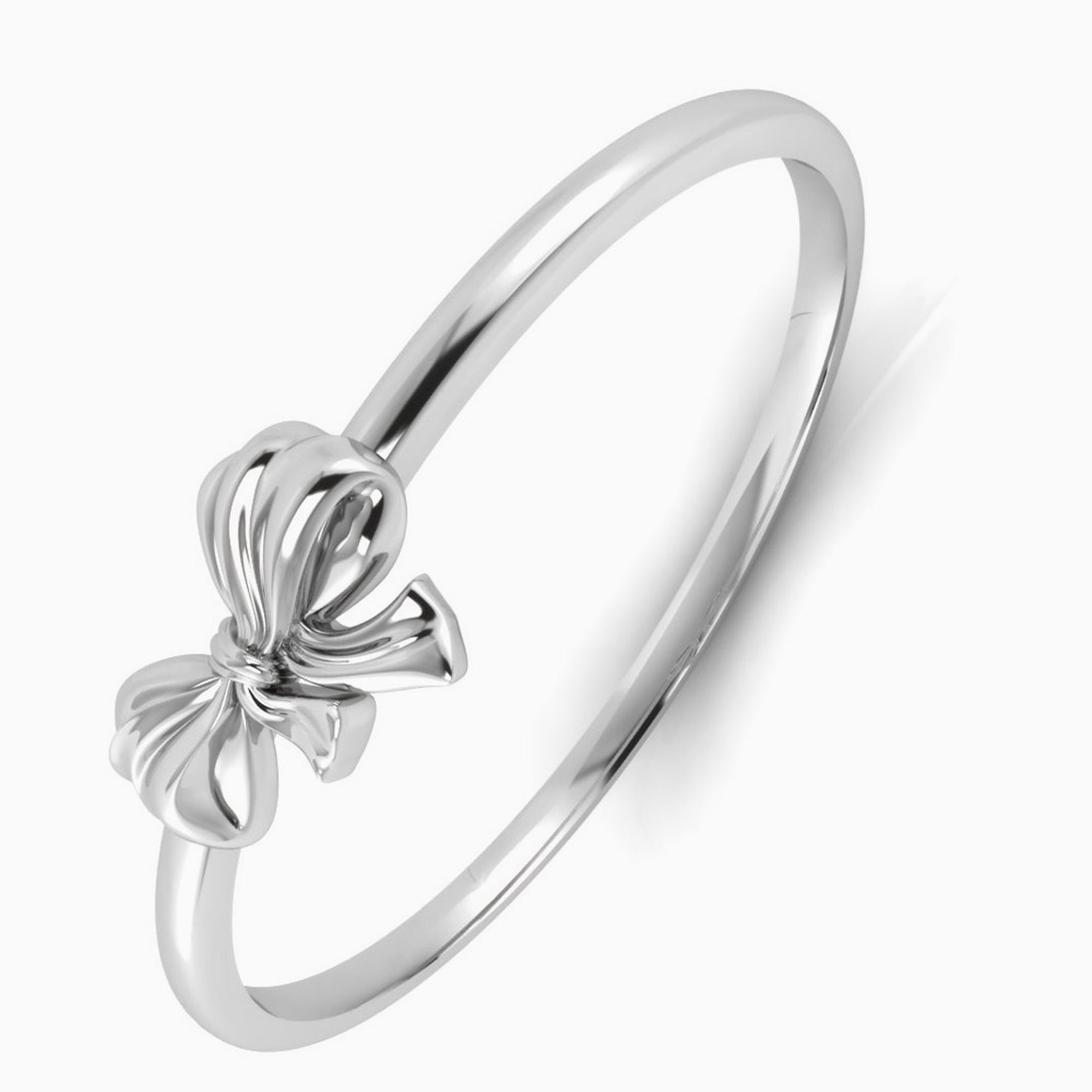 Sterling Silver Bow Baby Bracelet Bangle By Krysaliis