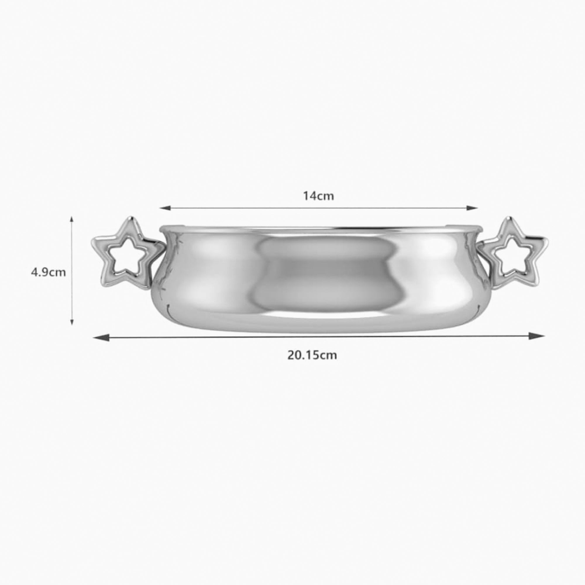 Star Silver Plated Baby Porringer By Krysaliis