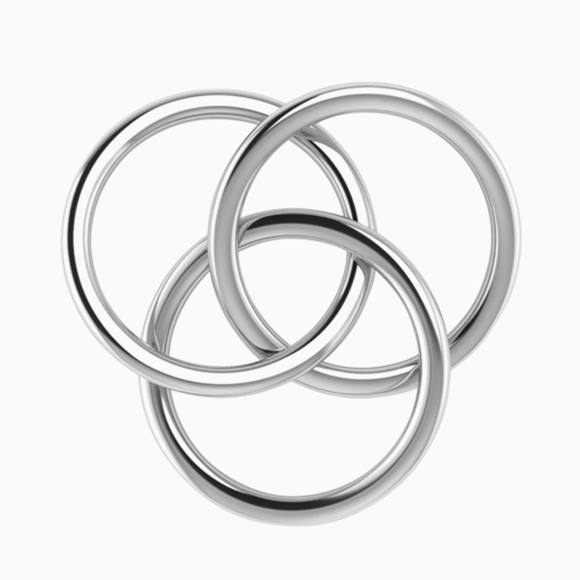 Krysaliis Silver Plated Baby Rattle - 3 Ring