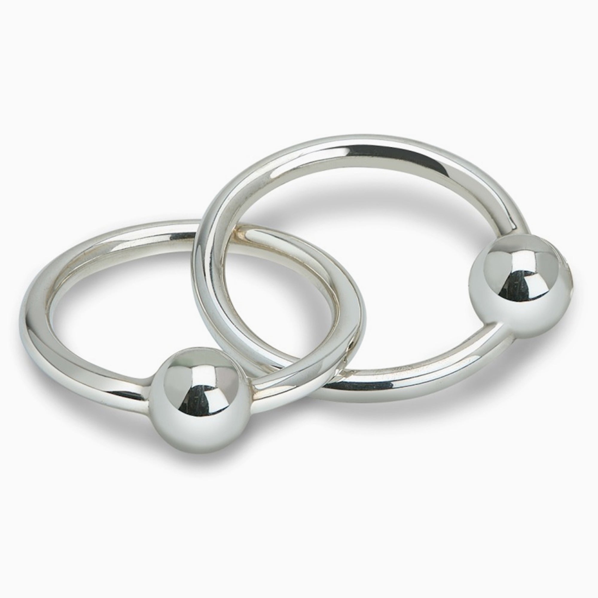 Krysaliis Sterling Silver Baby Teether Rattle - 2 Ring