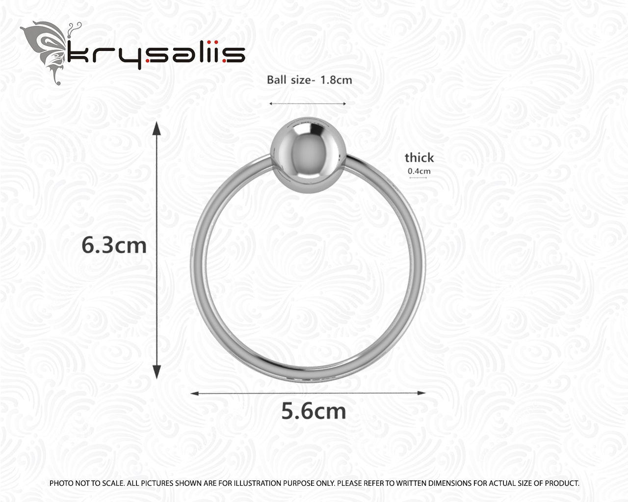 Krysaliis Sterling Silver Teether Rattle - Single Ring