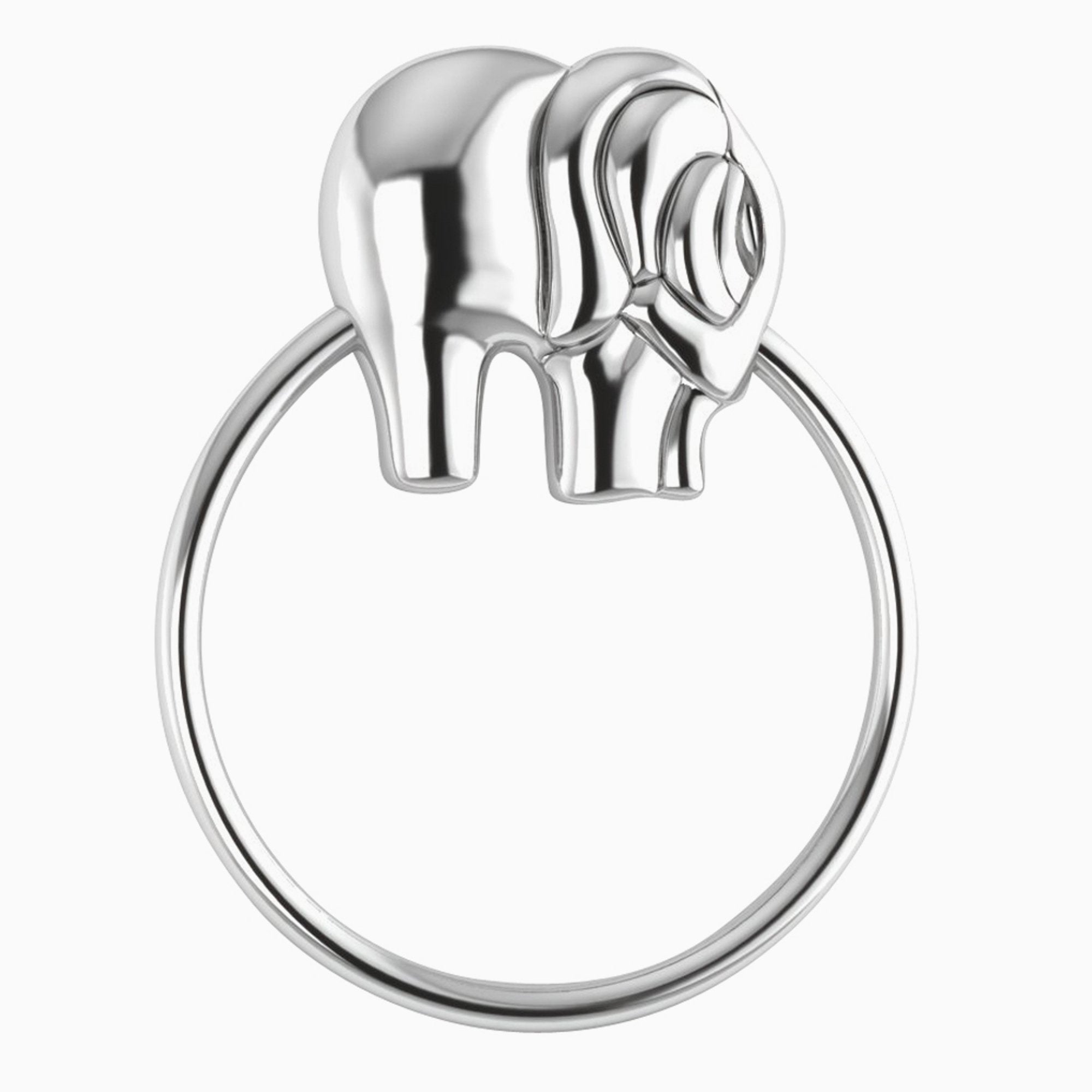 Krysaliis Sterling Silver Baby Rattle - Elephant Ring