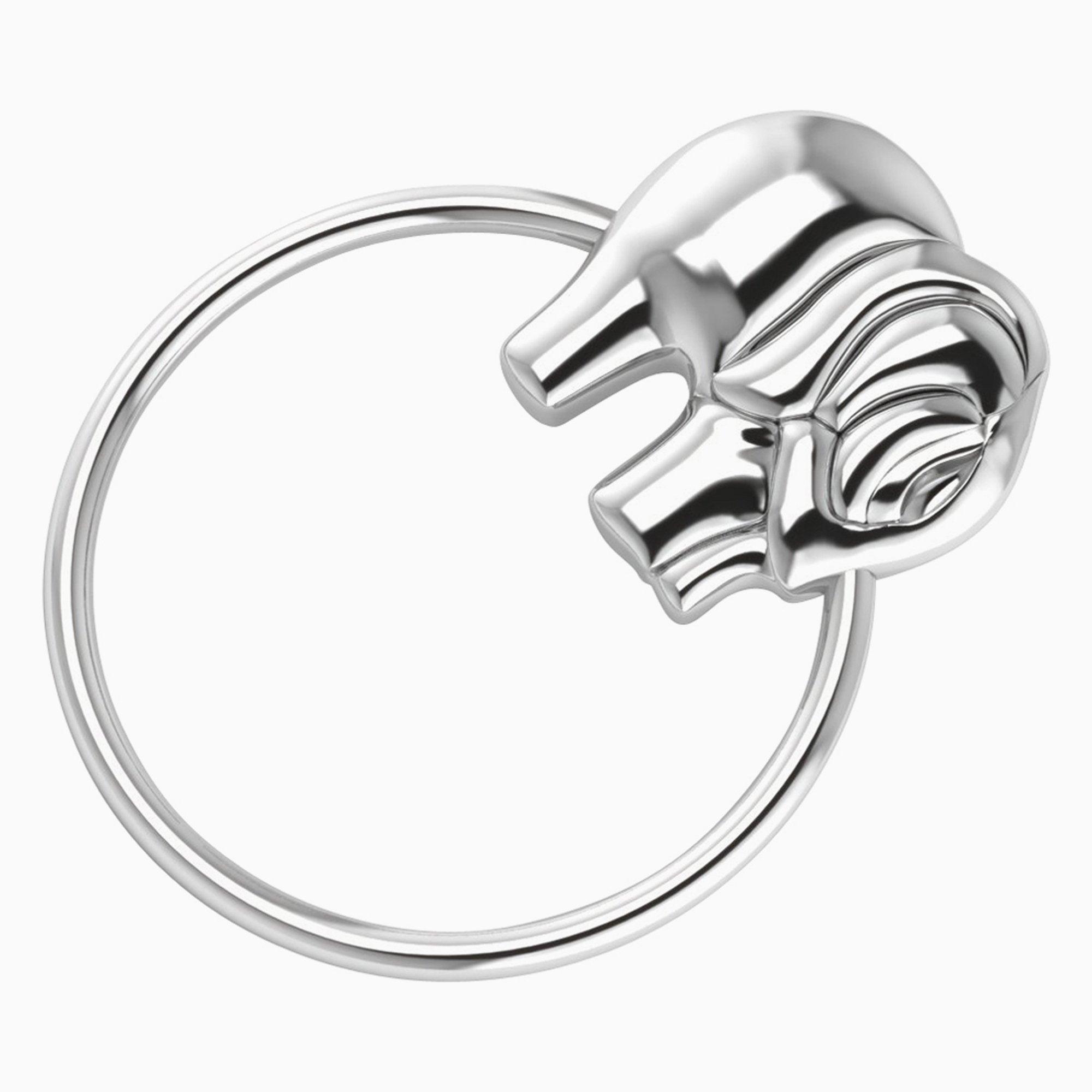Krysaliis Sterling Silver Baby Rattle - Elephant Ring