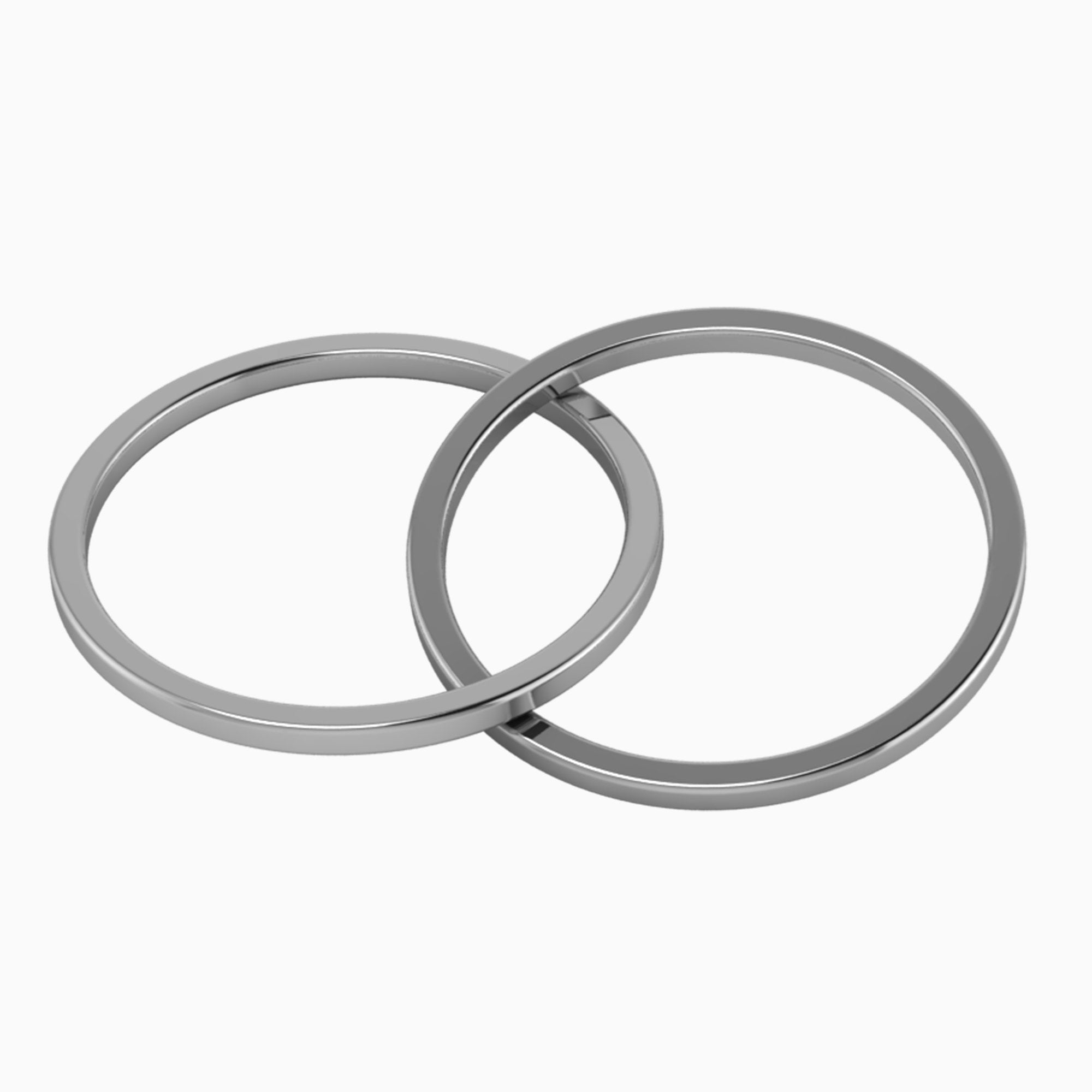 Krysaliis Sterling Silver Teether Rattle - 2 Ring
