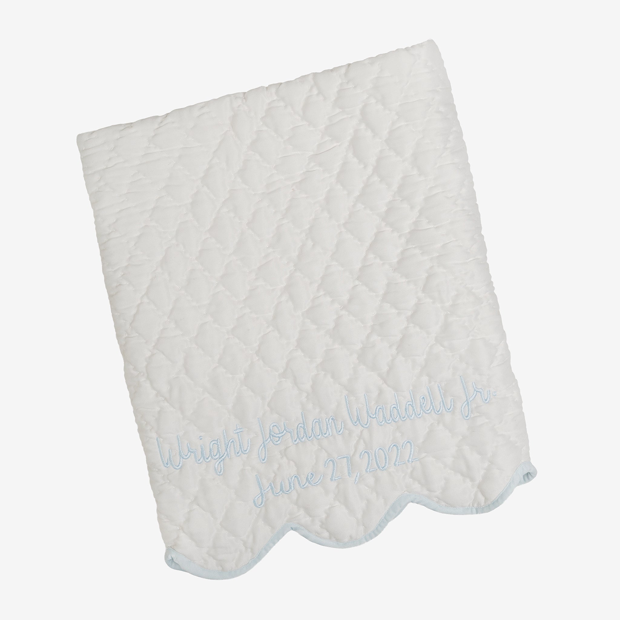 Baby Hand Quilted Satin Blanket