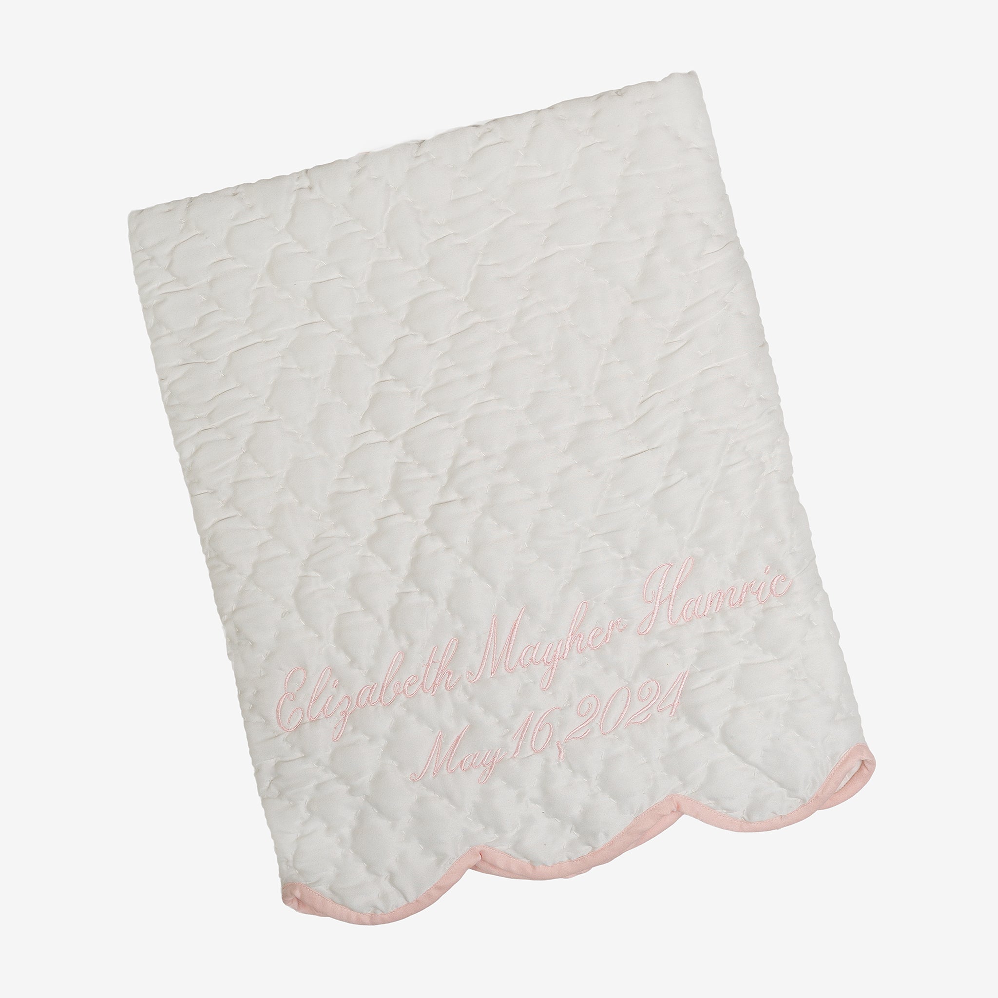Baby Hand Quilted Satin Blanket