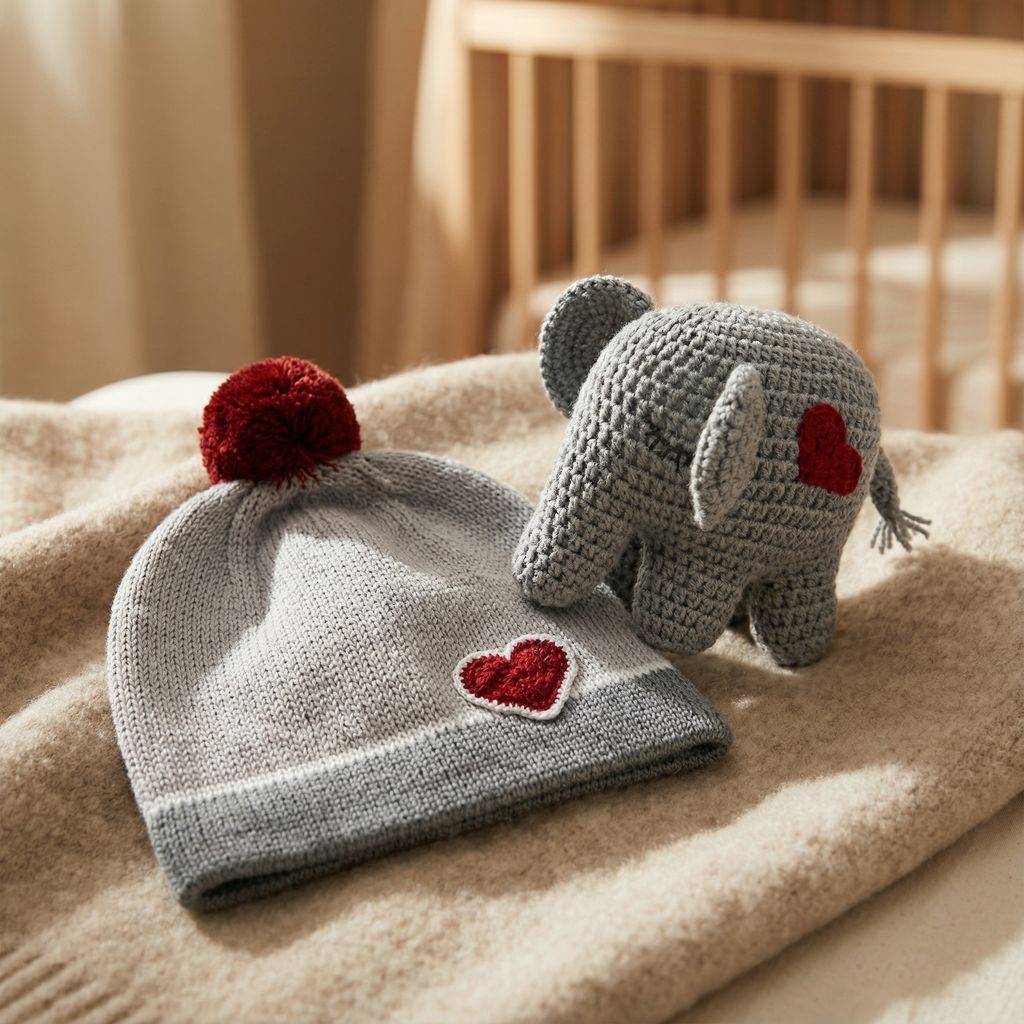 Crochet Elephant, Red