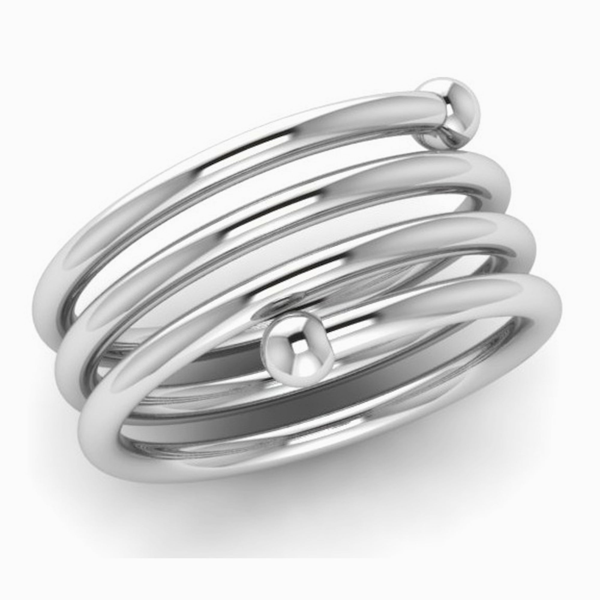 Sterling Silver Spiral Napkin Rings By Krysaliis - Set Of 2