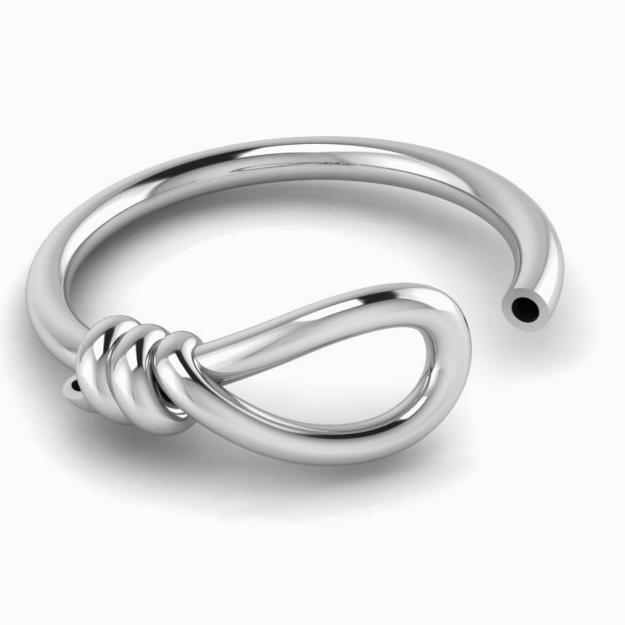 Sterling Silver Knot Leaf Rings By Krysaliis - Set Of 2