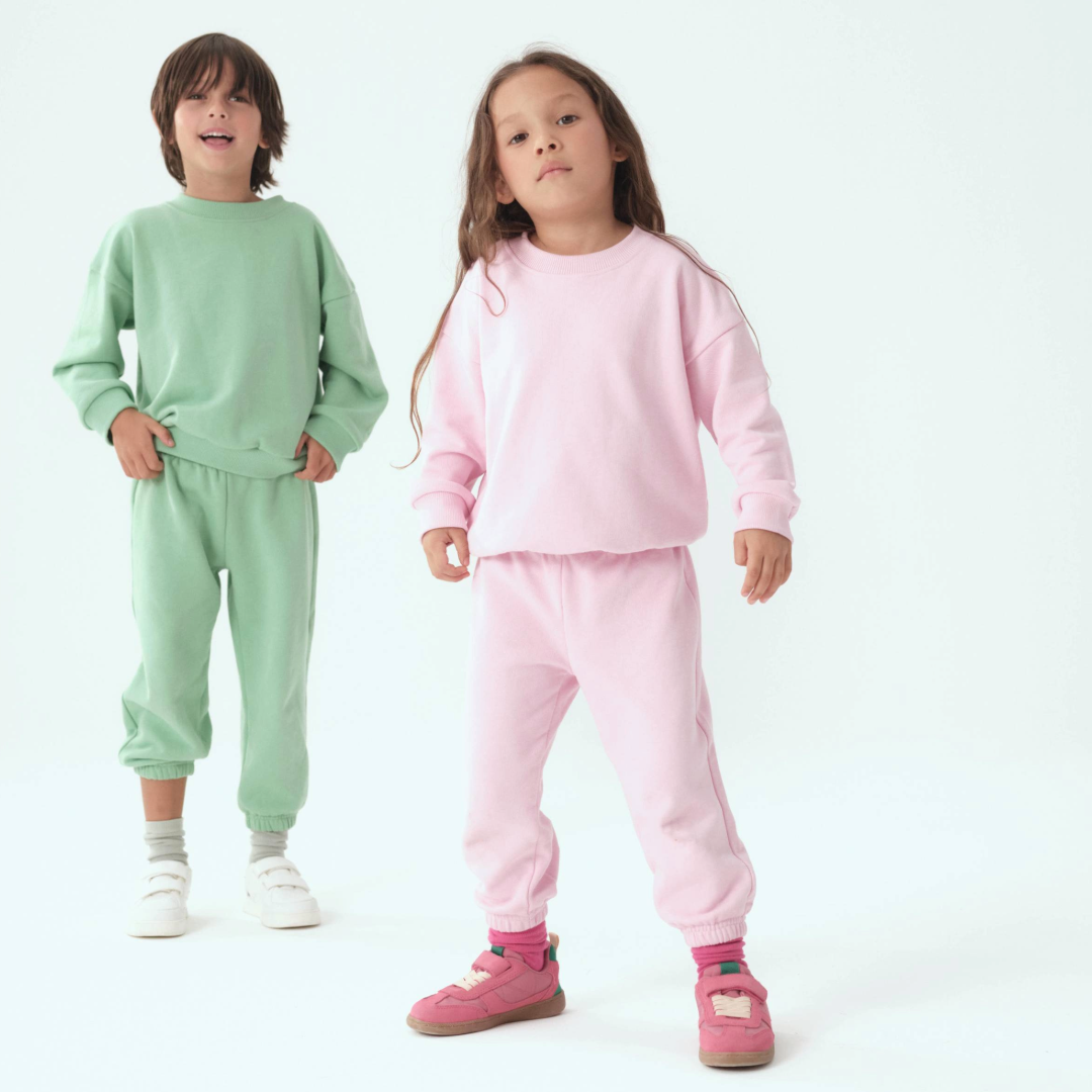 Solid Kids Sweatshirt In Pink