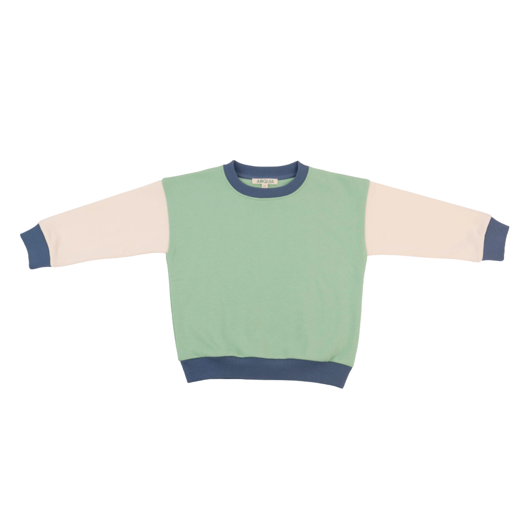 3-tone Sweatshirt In Green Trio