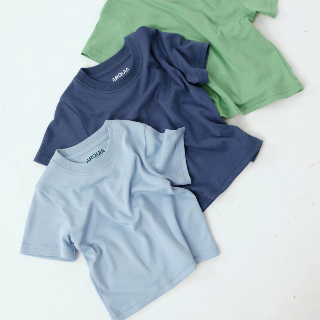 Kids Solid Tee In Light Blue