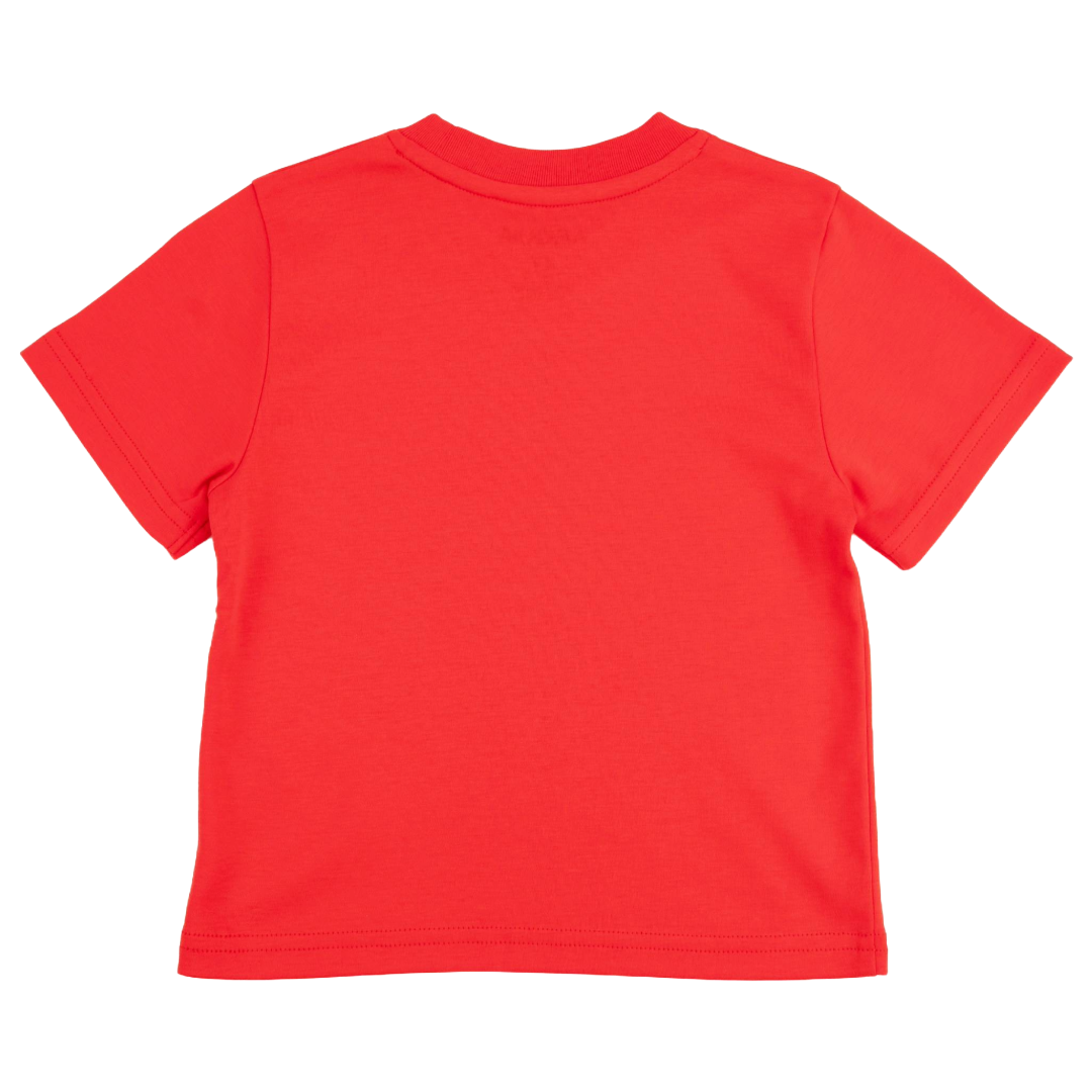 Kids Solid Tee In Engine Red