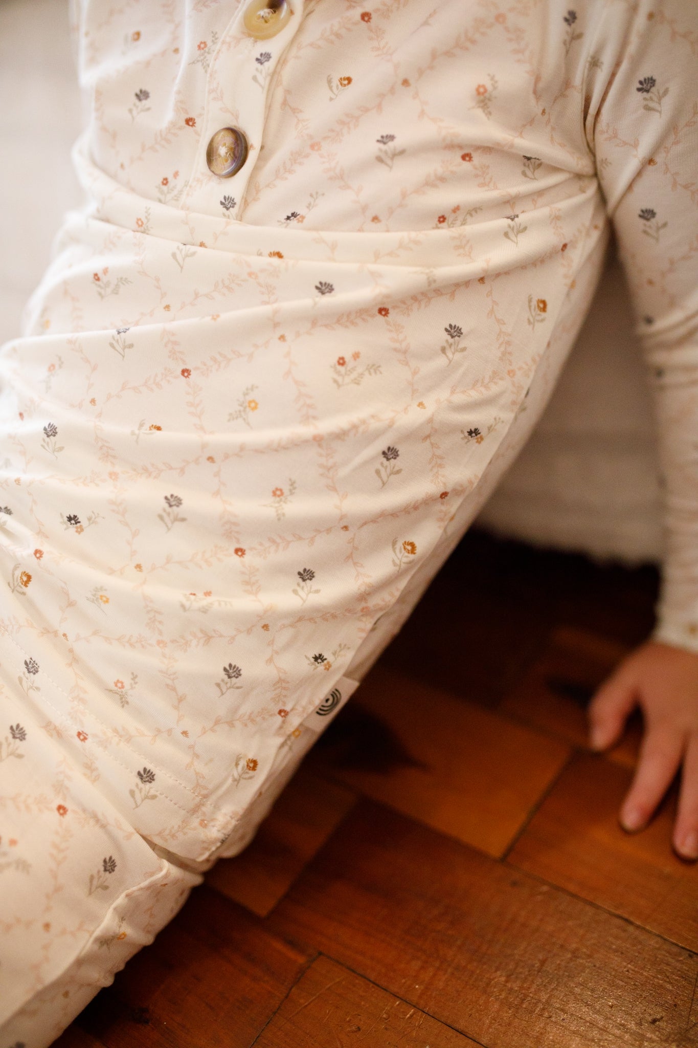 Vintage Blooms 2pc Henley Bamboo Pajamas