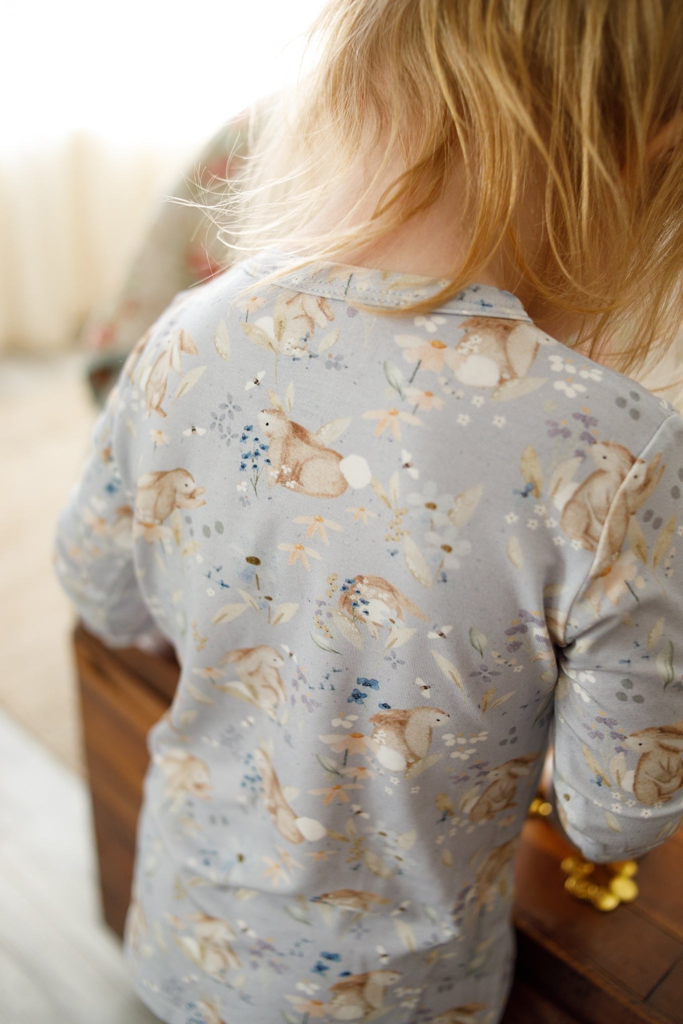 Bunny Blossoms 2pc Bamboo Pajama Set