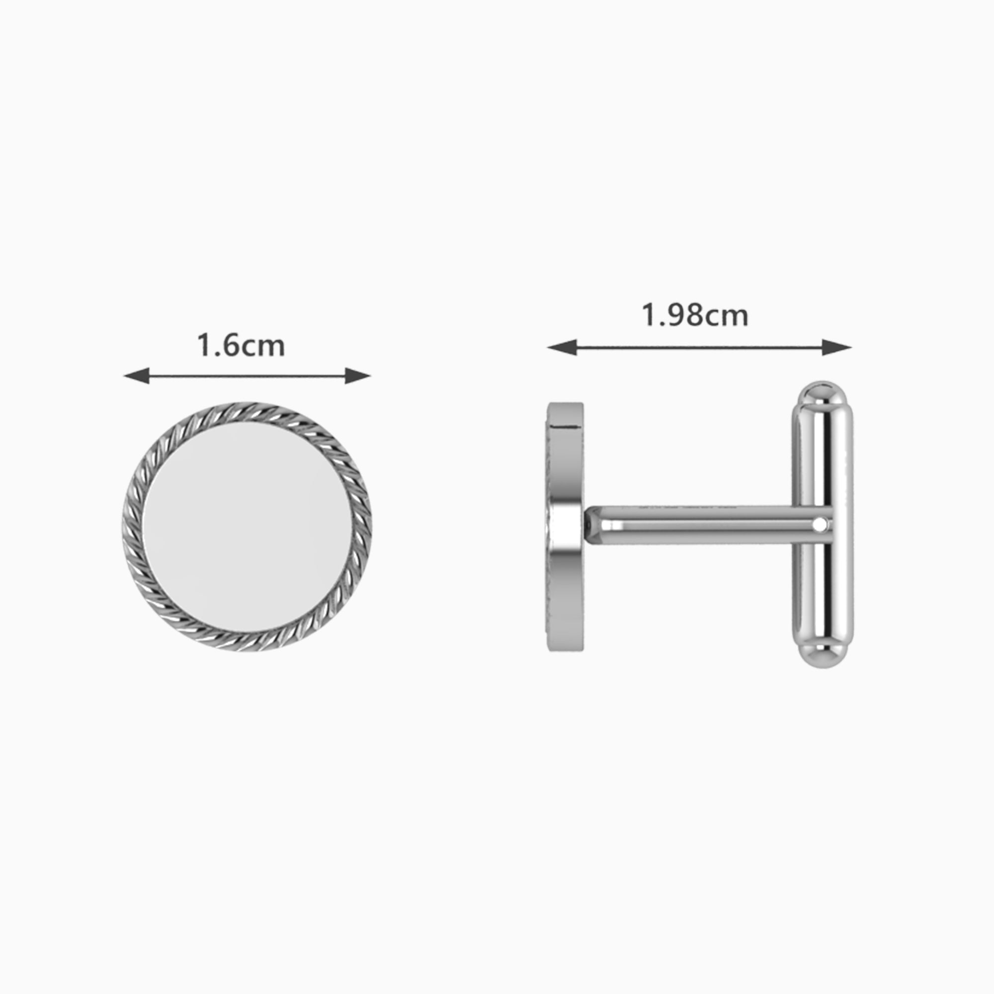 Rope Round Sterling Silver Cufflinks By Krysaliis