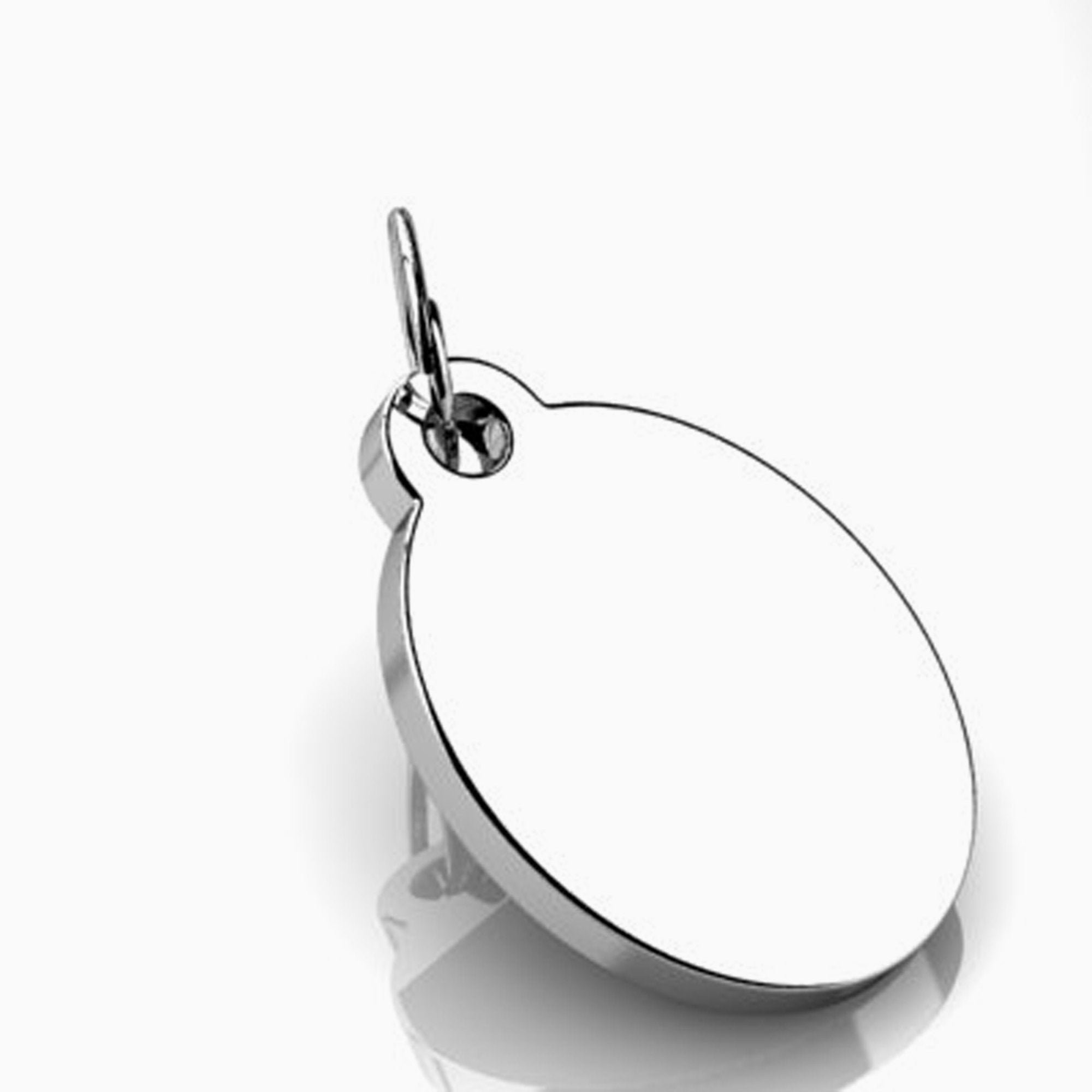 Oval Sterling Silver Keychain By Krysaliis
