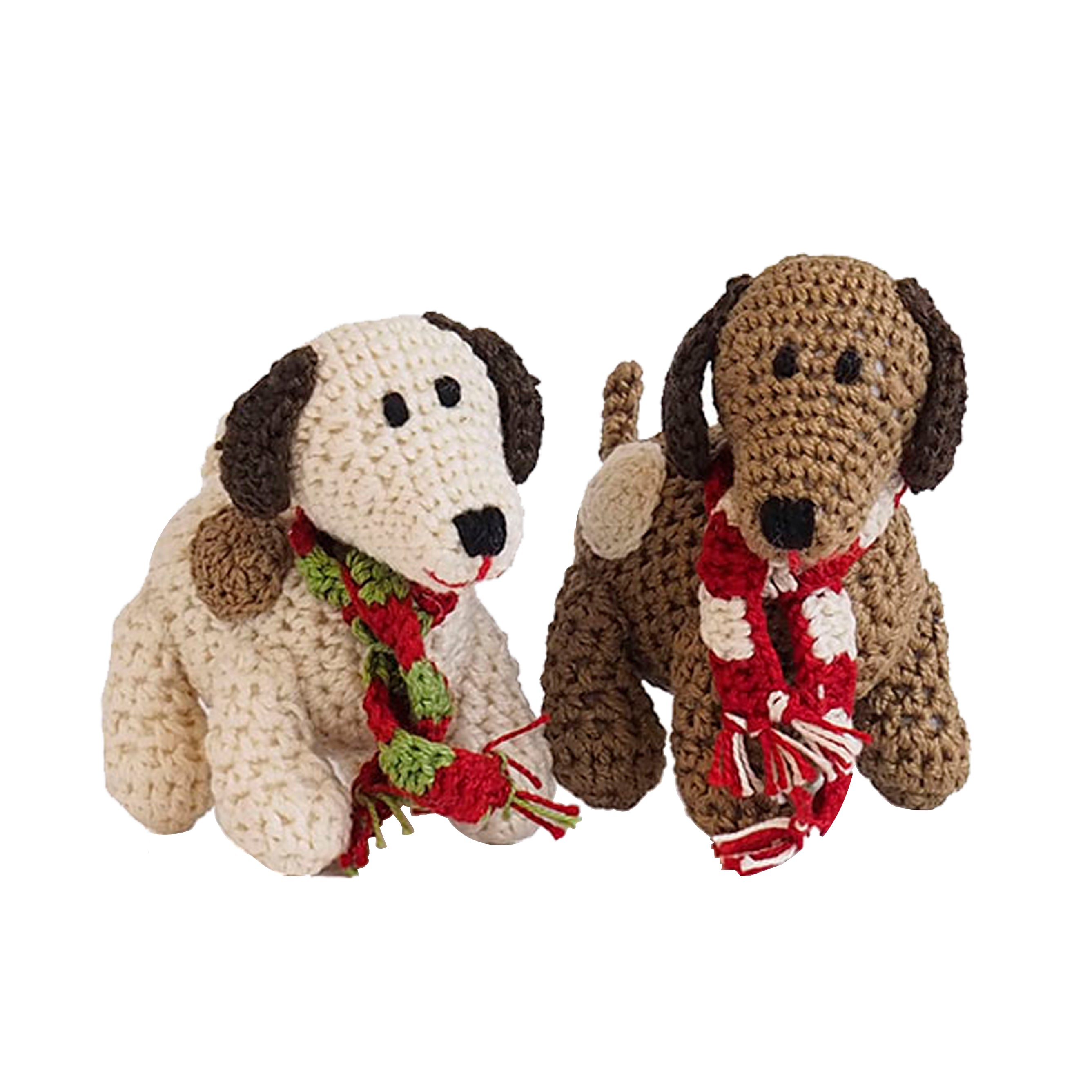 Crochet Spotted Dog Ornament- Set Of 2