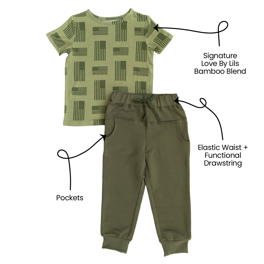 Kolton Bamboo Pocket Tee + Jogger Set