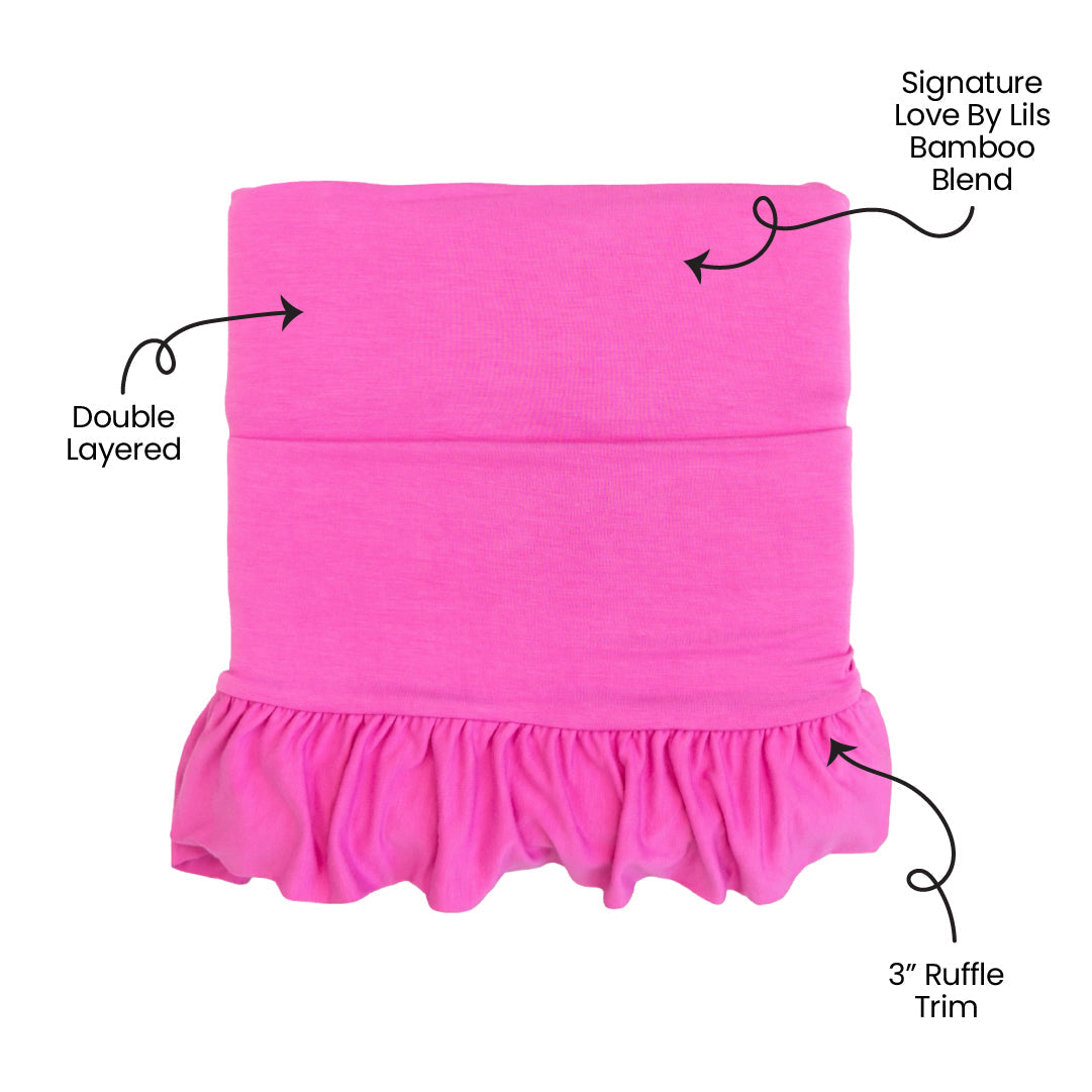 Korrie Pink Ruffle Toddler Blanket