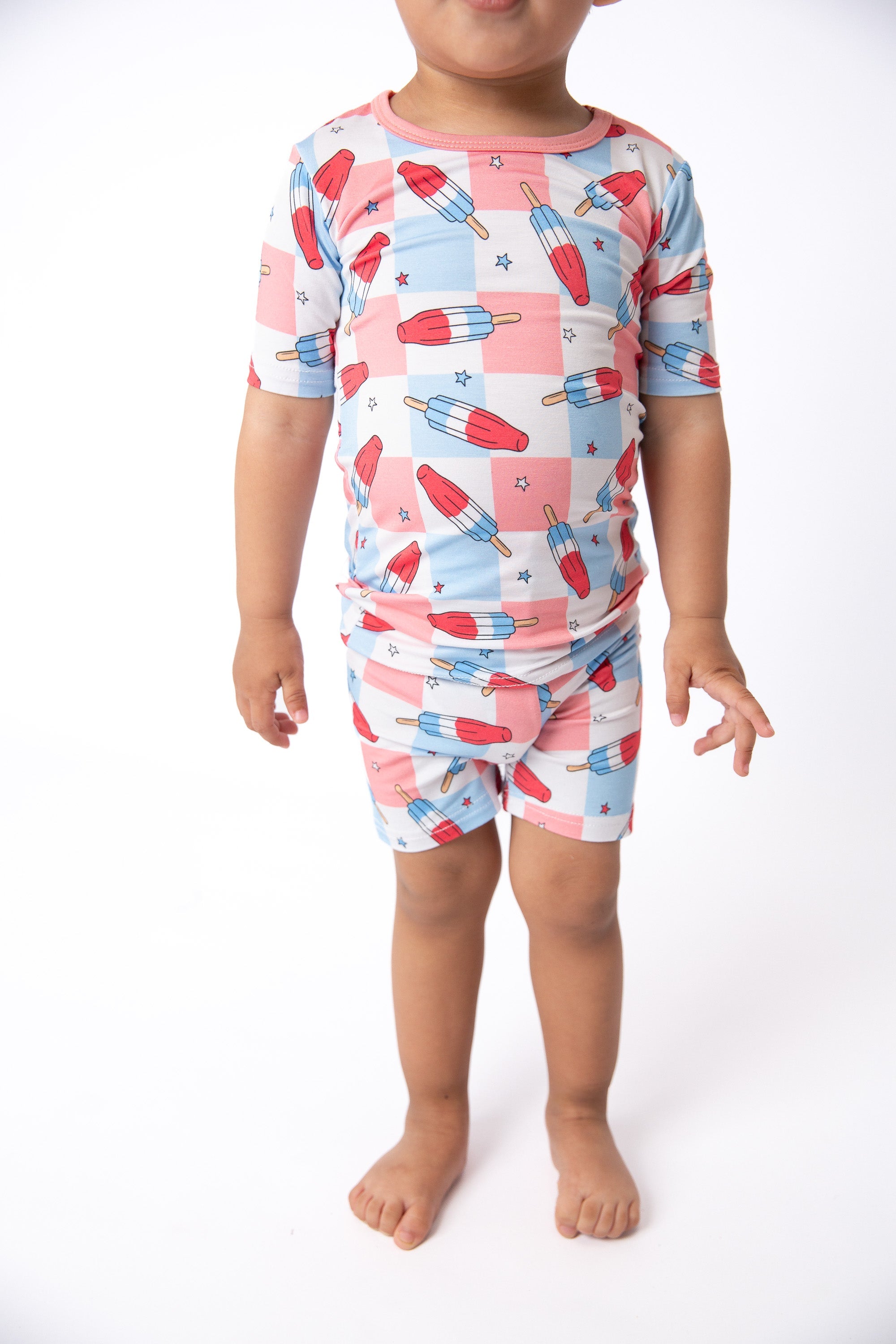 Patriotic Popsicles Bamboo 2- Piece Short Set