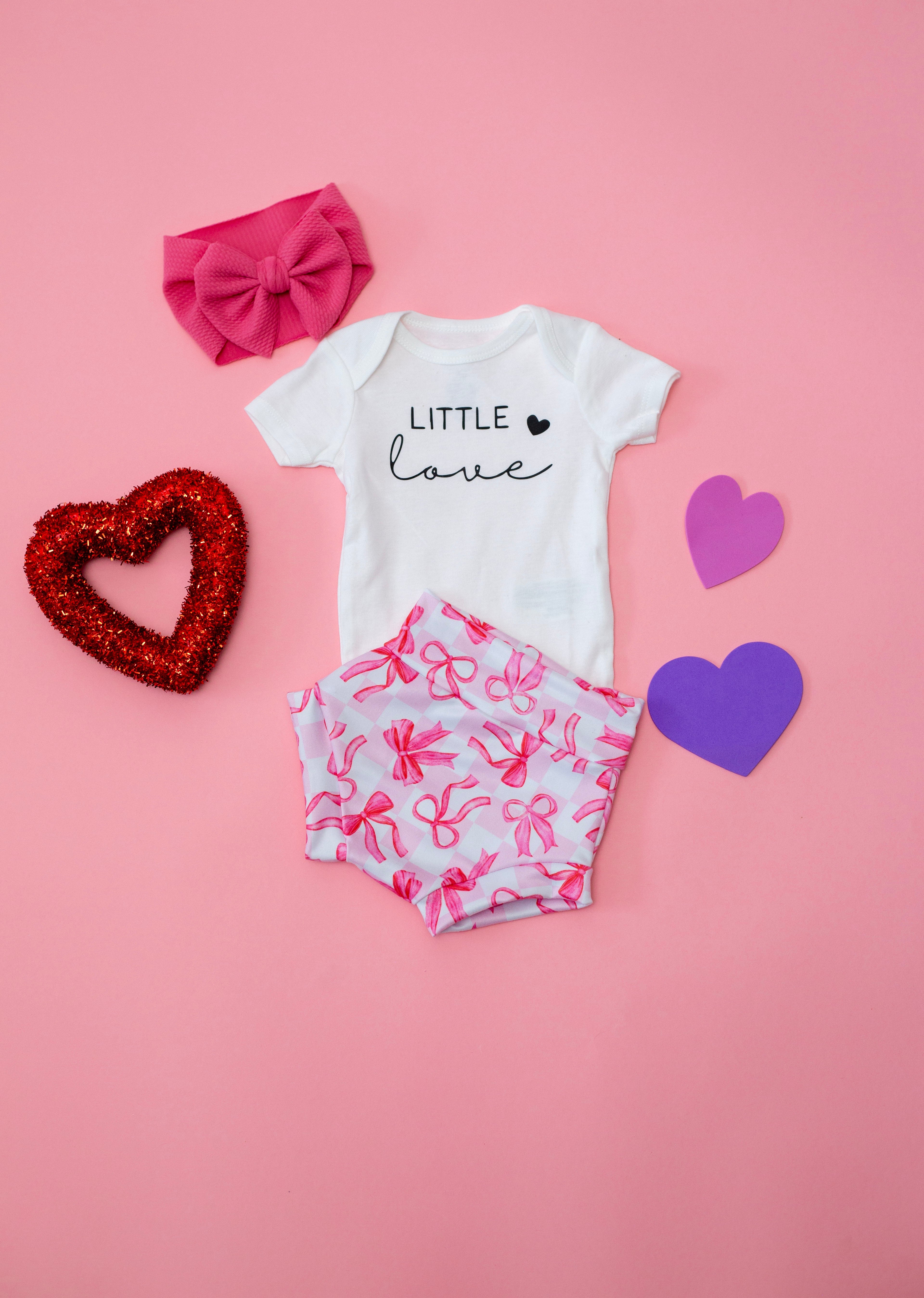 Little Love Pink Bow Bummies Set