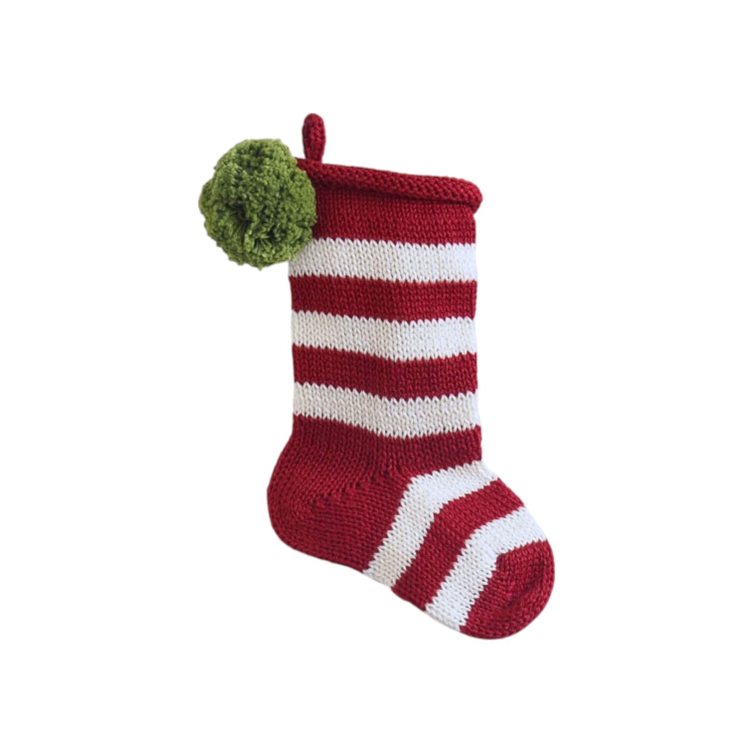 Mini Stripe Stocking, Red