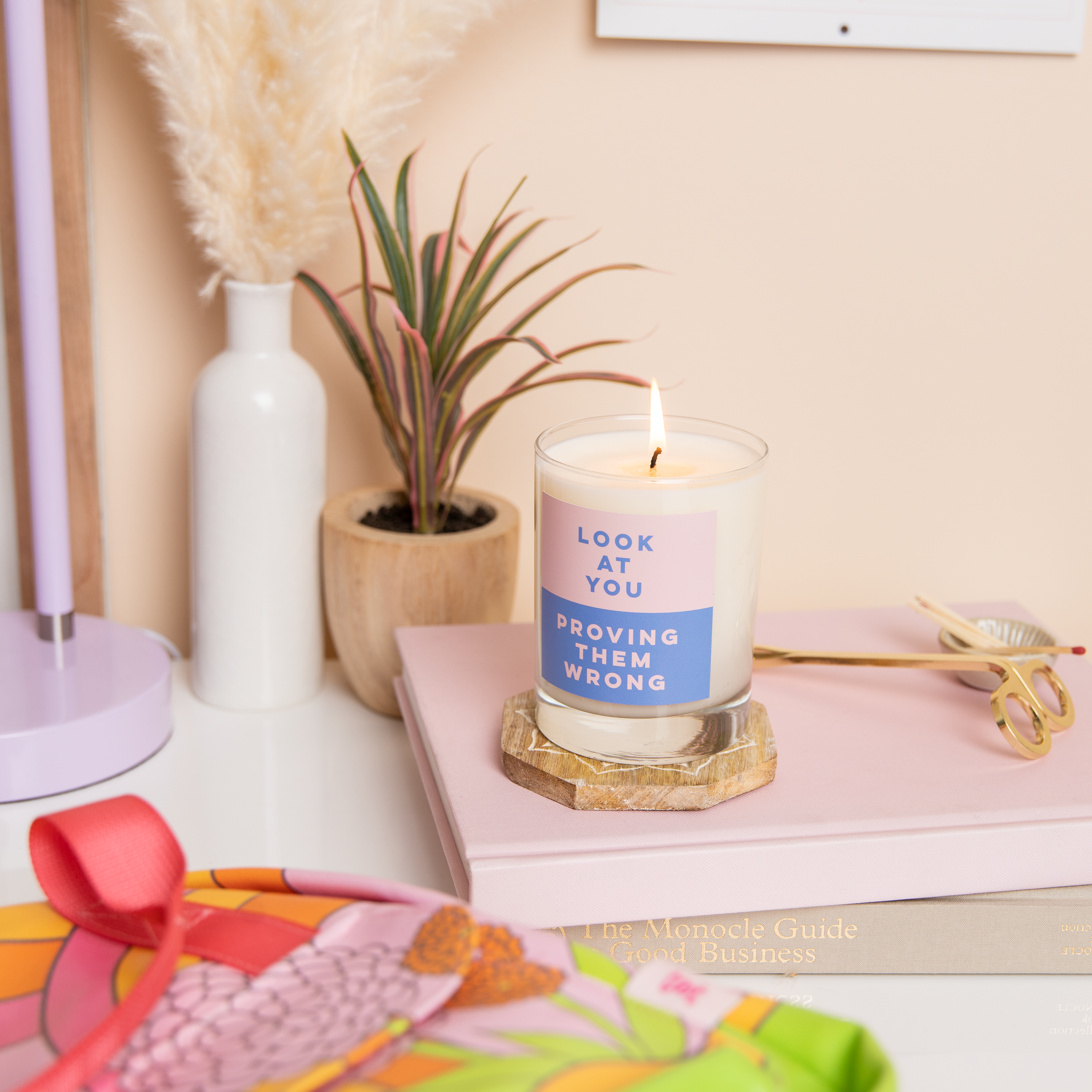 Candle Rocks Glass - Color Me Happy