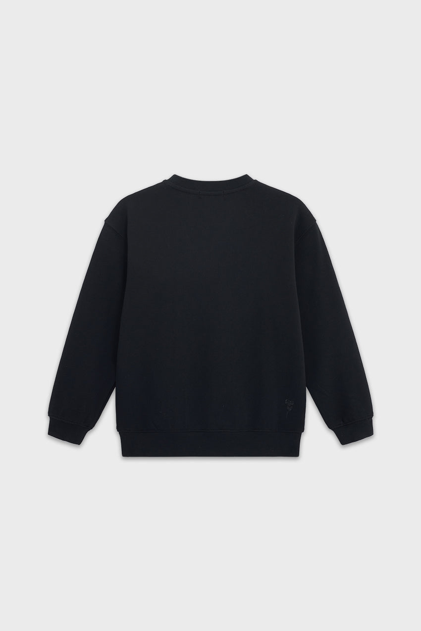 Relaxed Cotton Sweatshirt With Embroidery