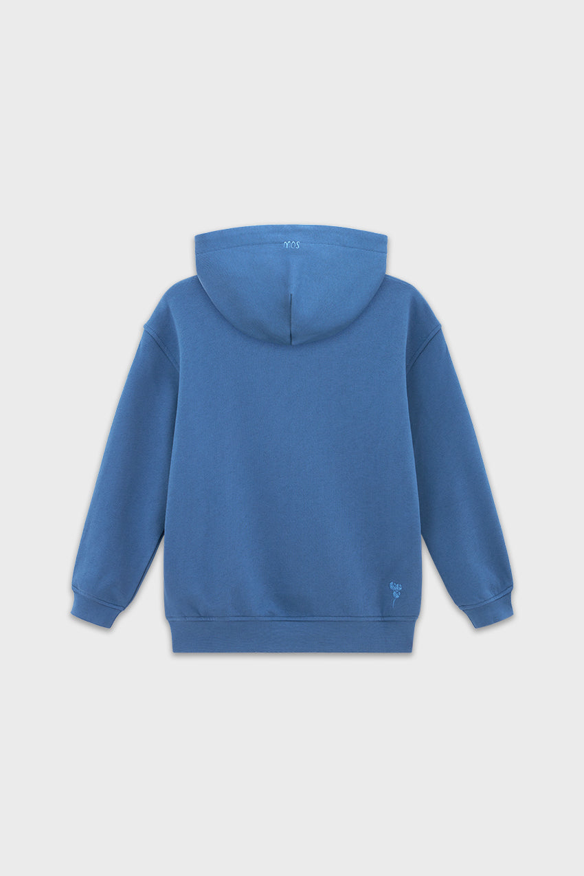 Relaxed Cotton Hoodie With Print