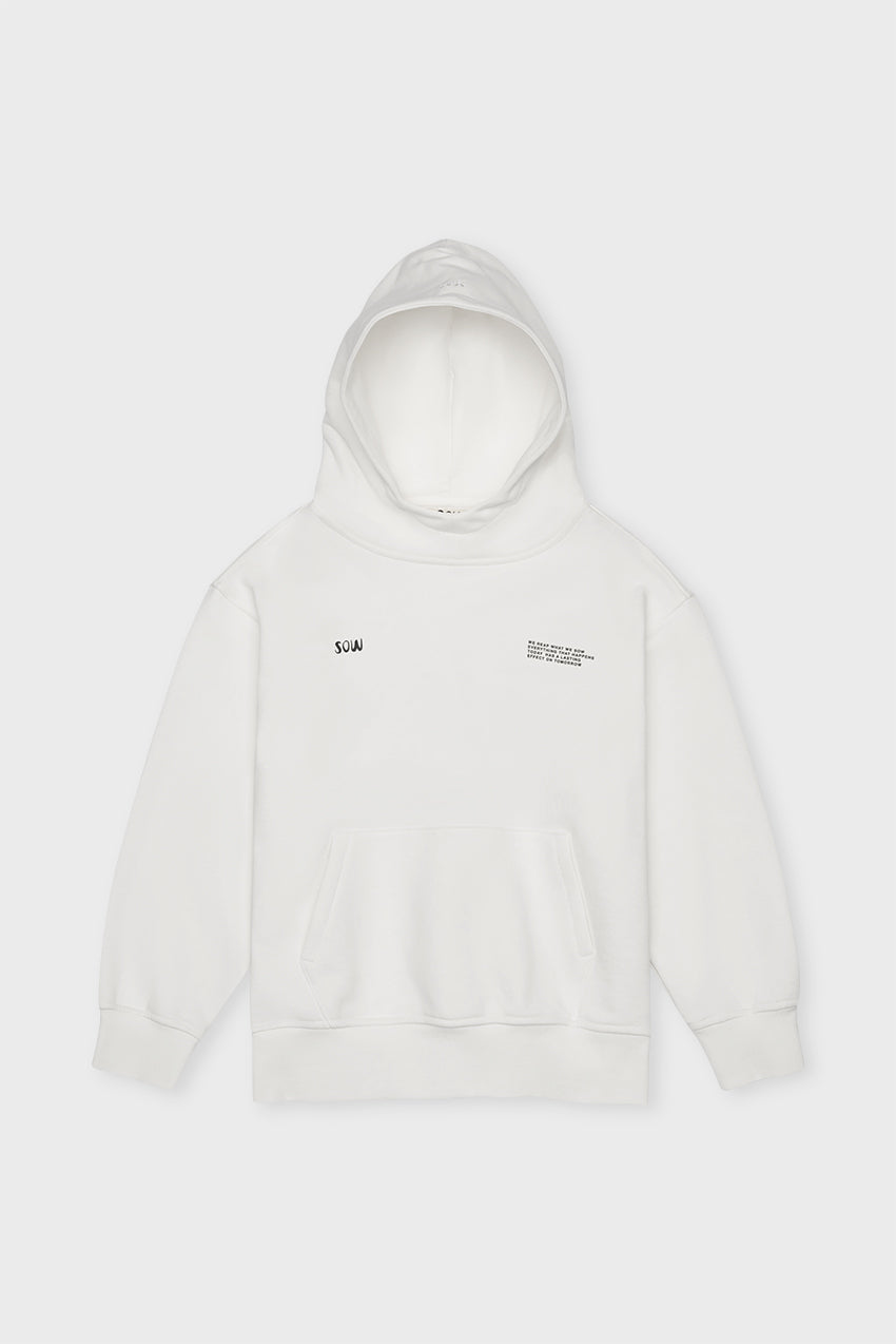 Relaxed Cotton Hoodie With Print