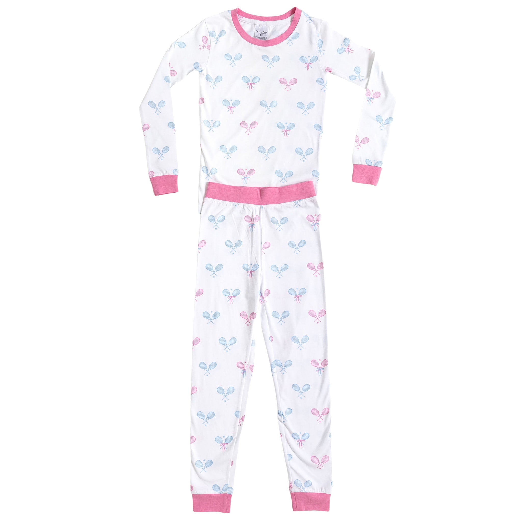 Kids Tennis Bows Long Pj Set