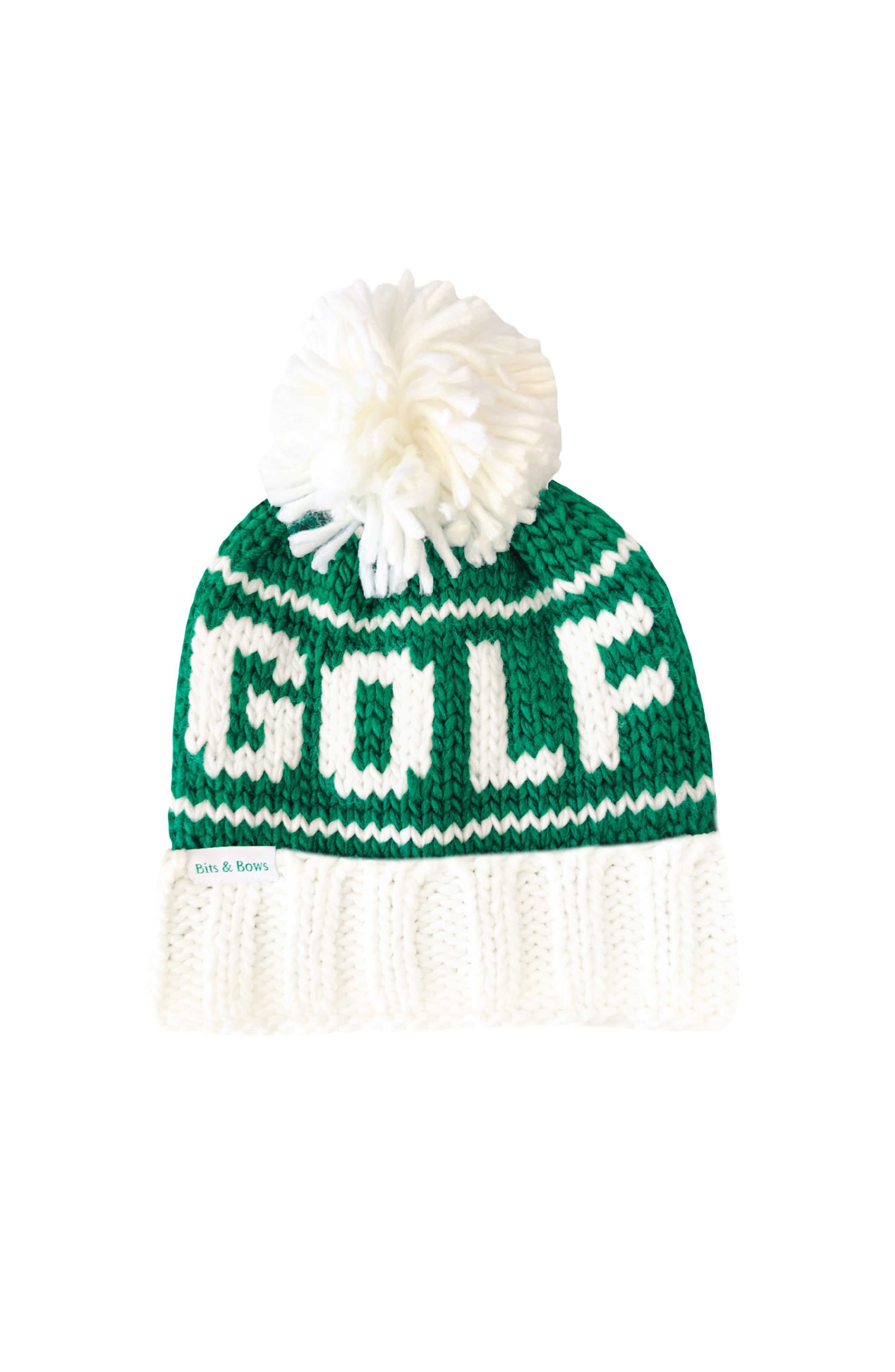 Golf Bobble Hat, Green