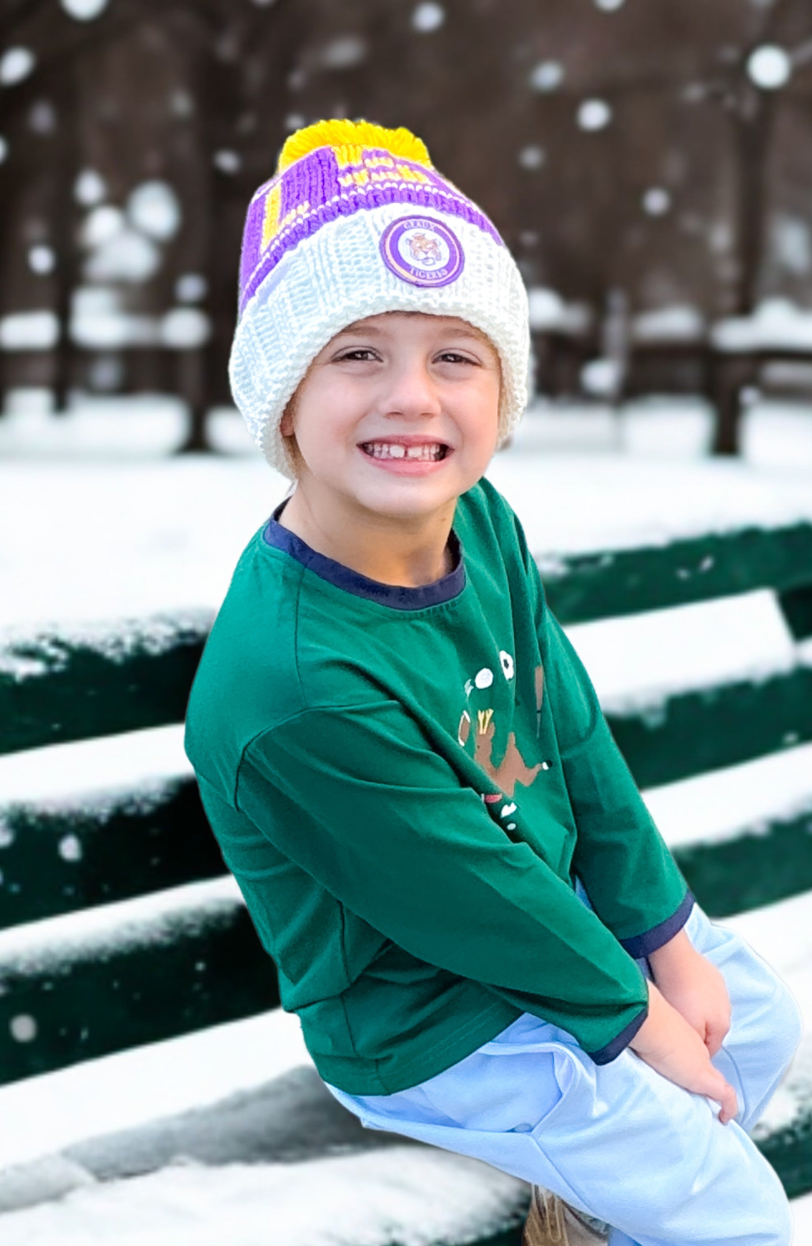 Officially Licensed Lsu Tigers Bobble Hat (baby, Toddler, Kid)