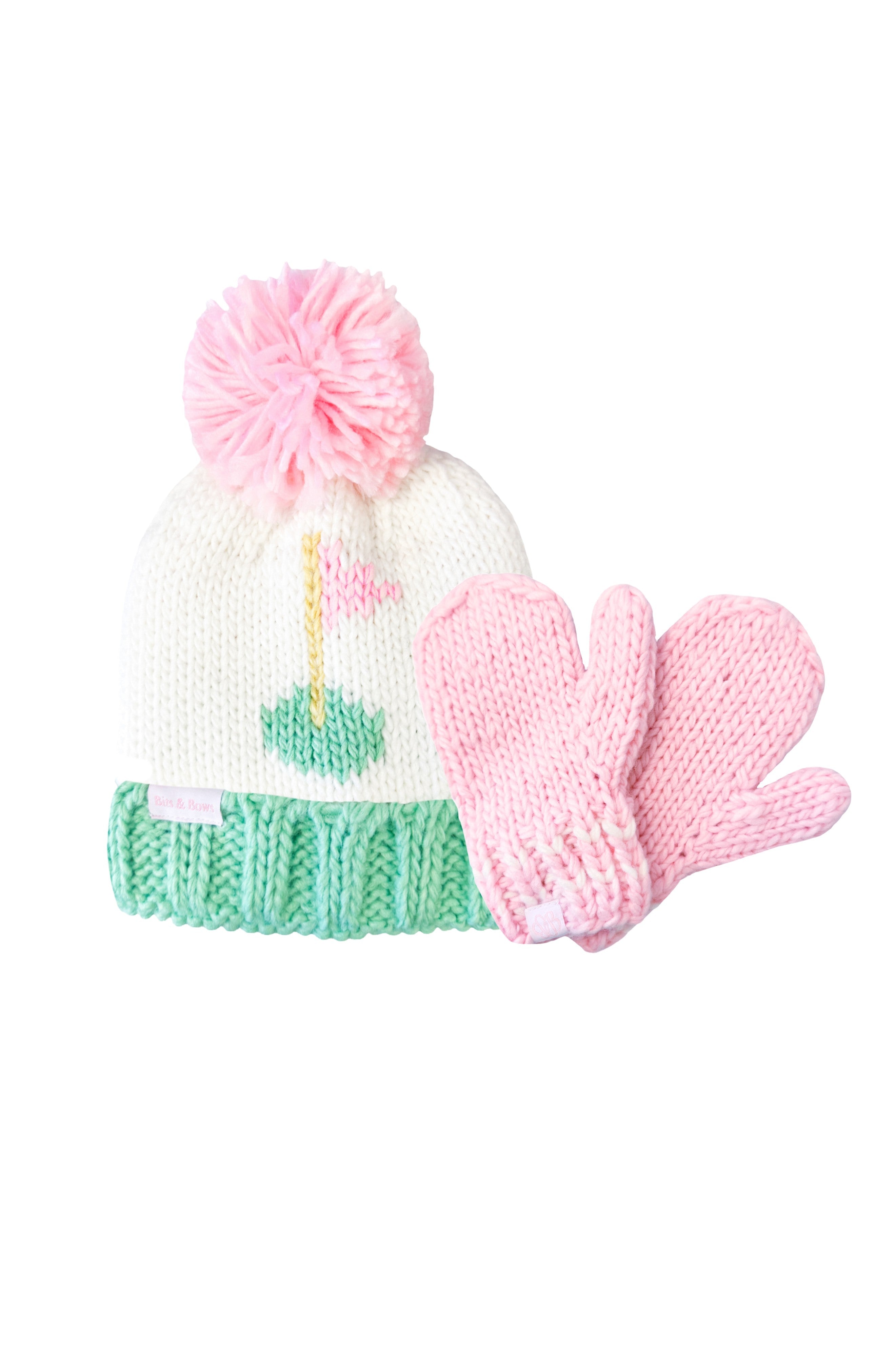 Golf Flag Bobble Hat, Pink