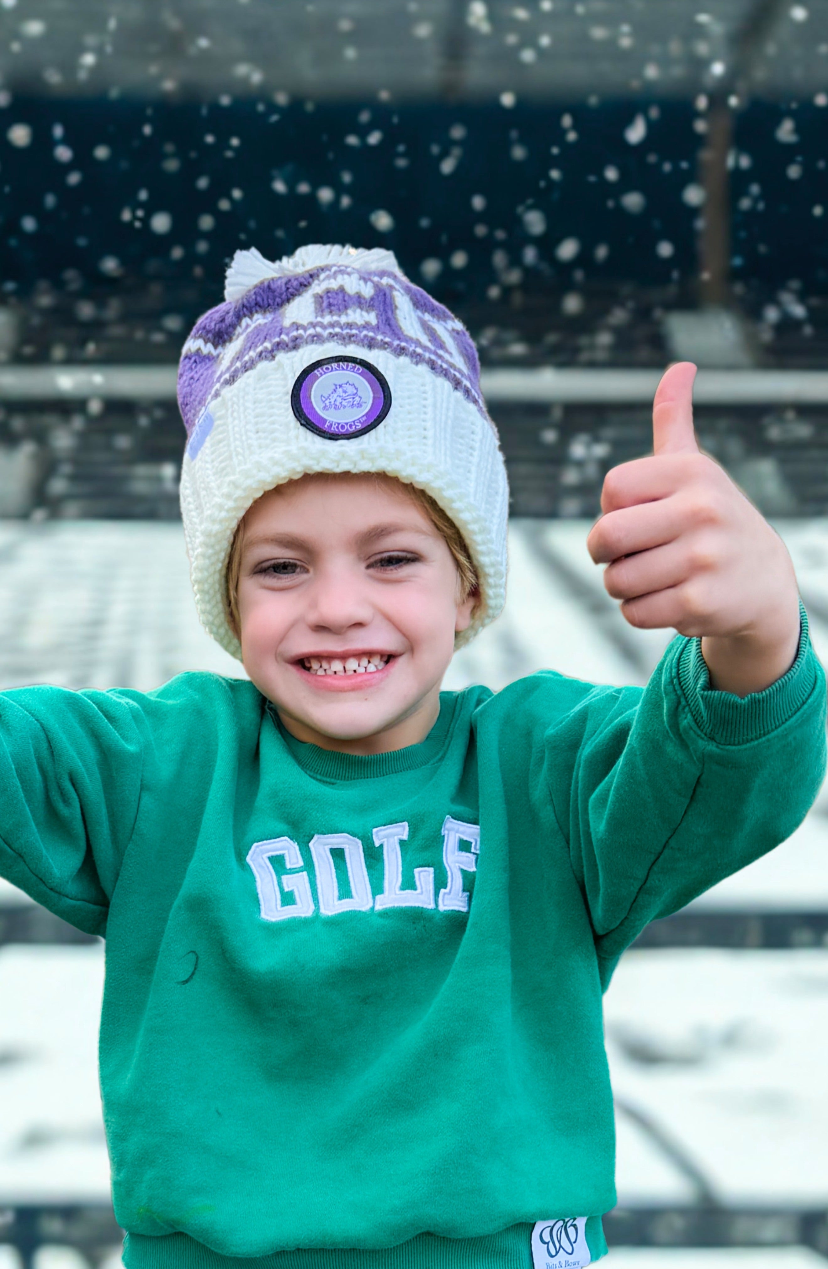 Officially Licensed Tcu Horned Frogs Bobble Hat (baby, Toddler, Kid)