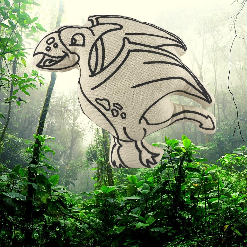 Jurassic Series: Kiboosaurs Pterodactyl For Coloring And Creative Play