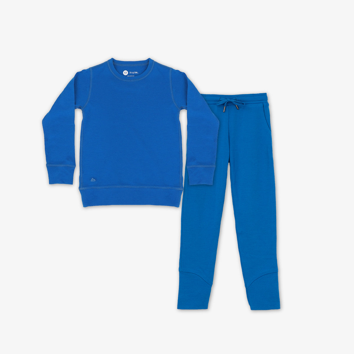 Kids Midweight Merino Jogger And Crew Set