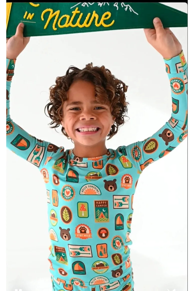 Bamboo Pajama Set - Let's Explore Nature Badges