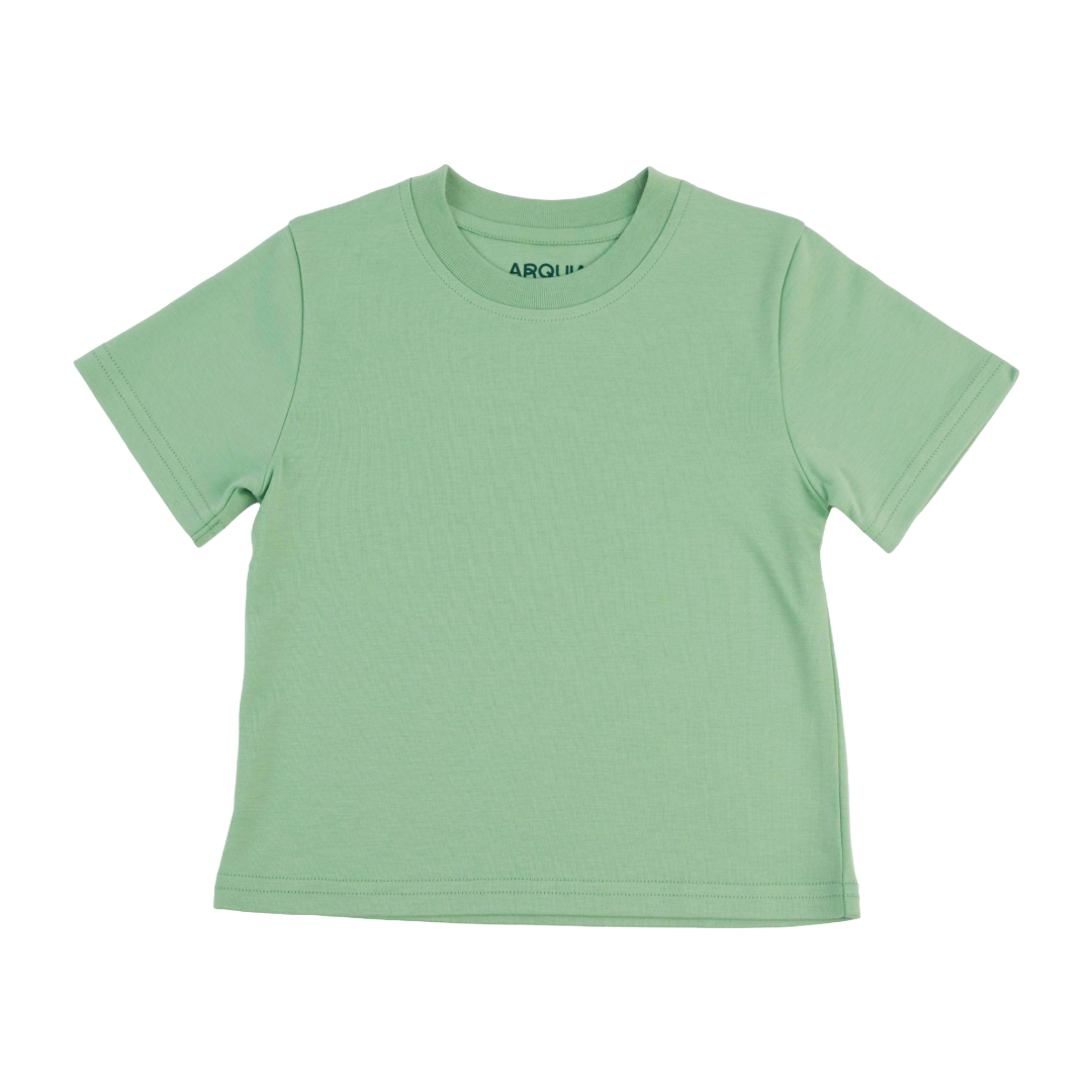 Kids Solid Tee In Grass Green