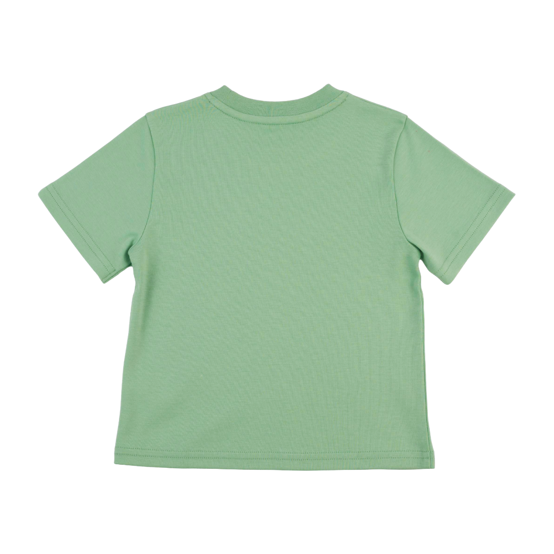 Kids Solid Tee In Grass Green
