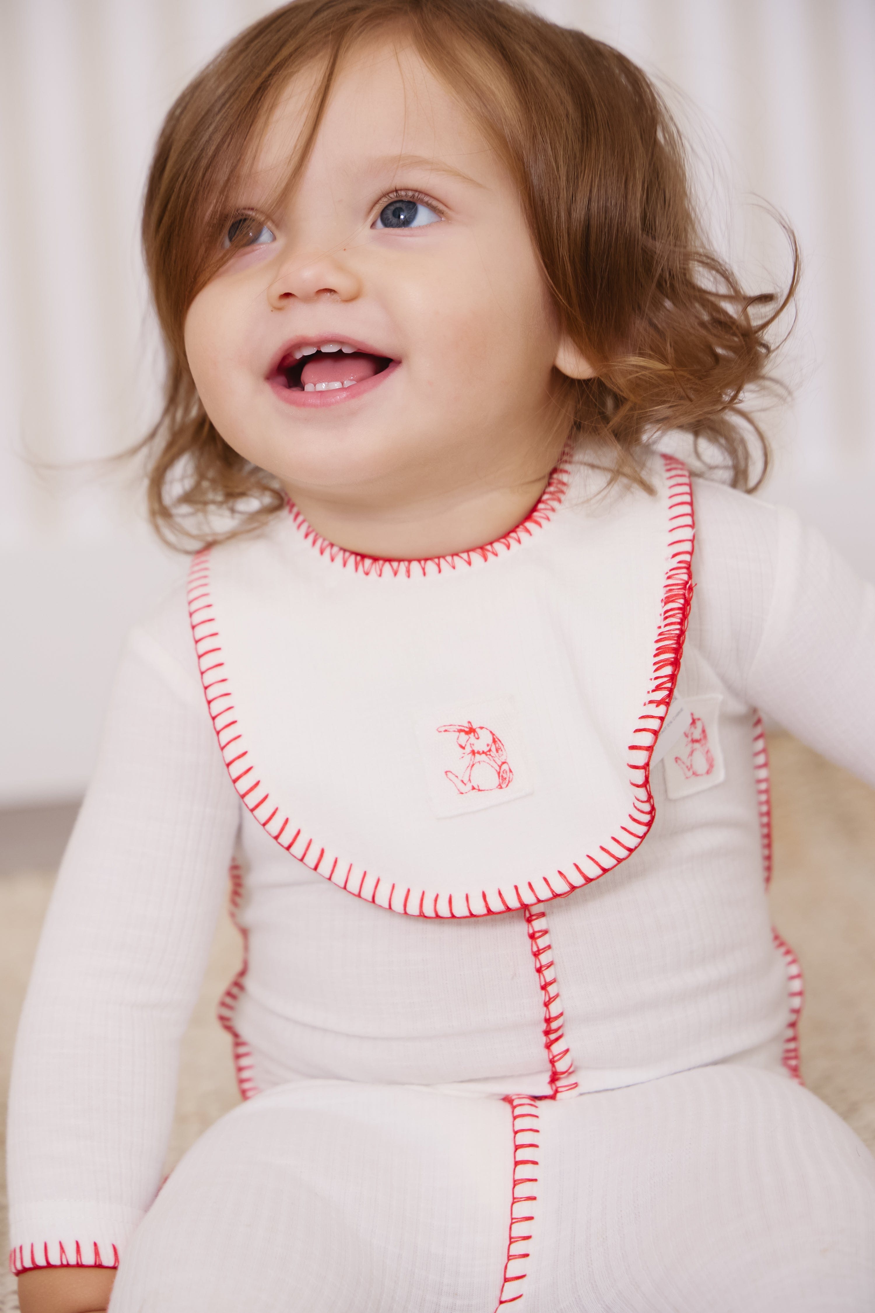 Bunny Rib Bib - Red