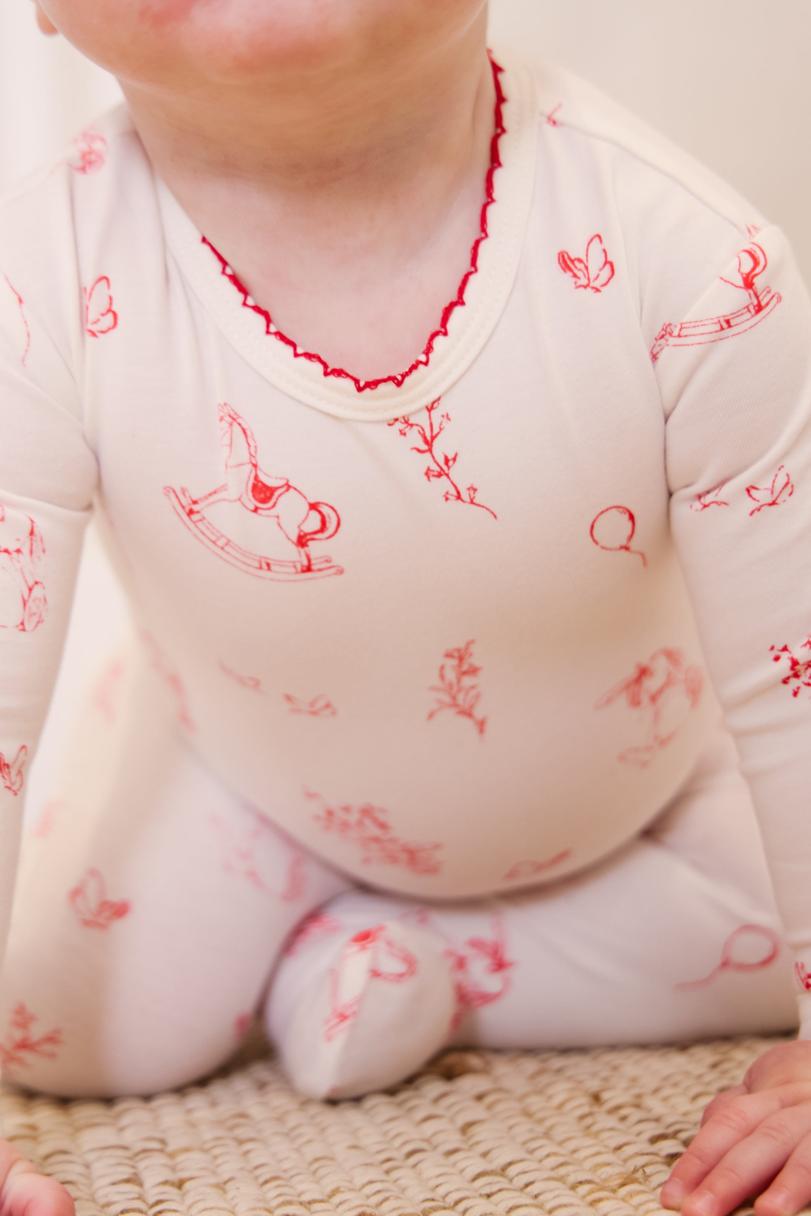 Toile Footie - Red