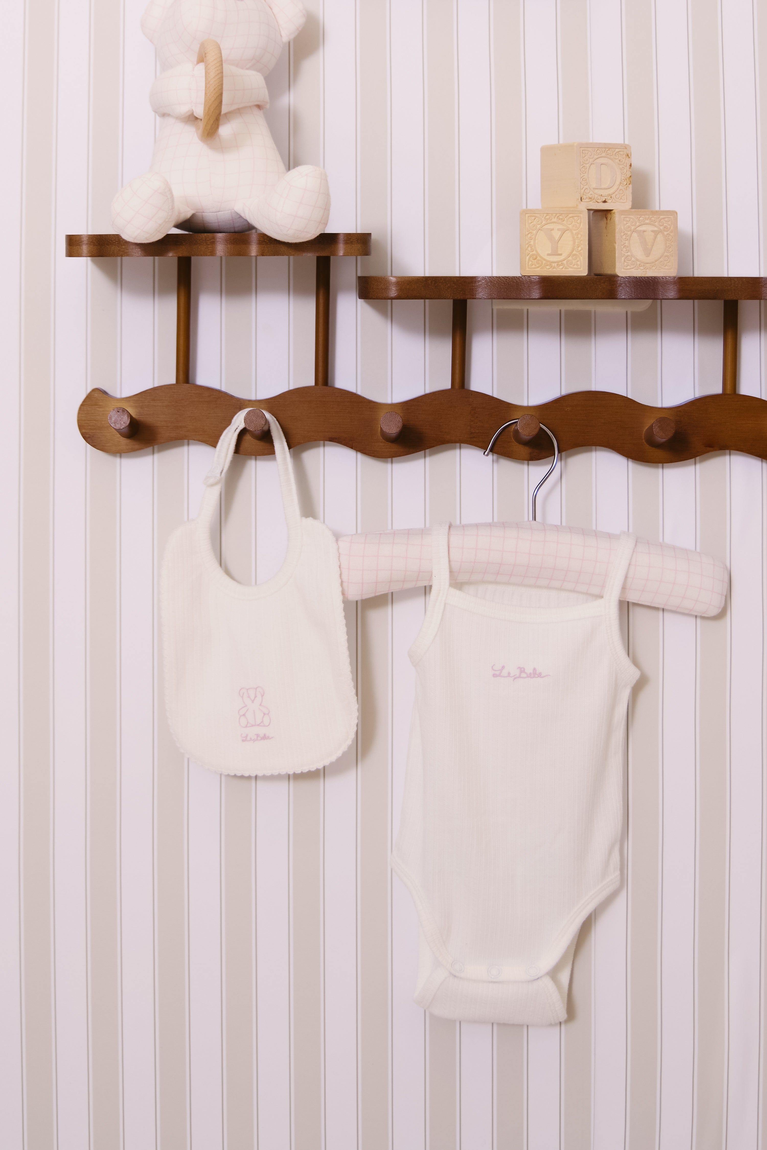 Teddy Au Pane Onesie Set Of 2 - Pink