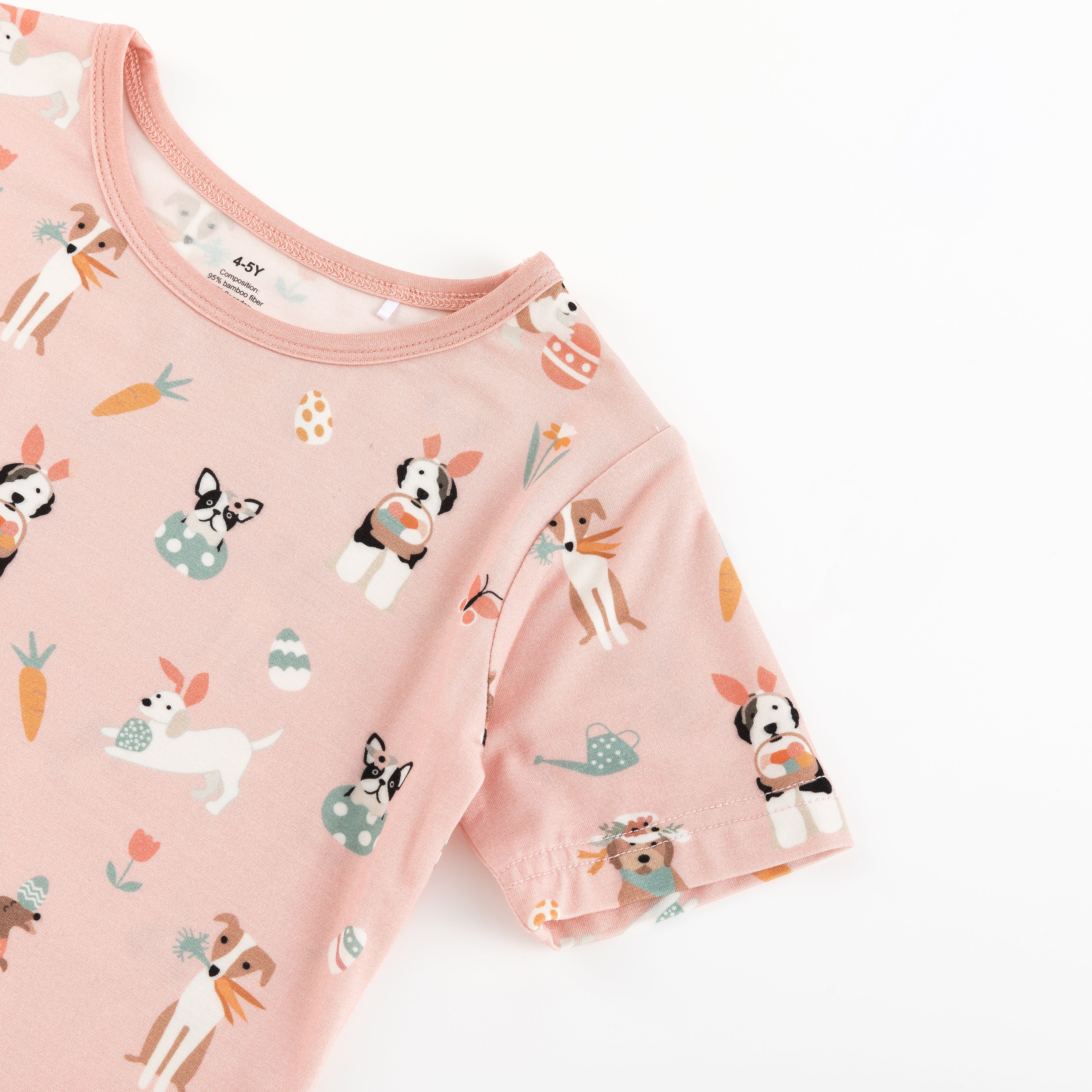 Puppy Egg Hunt (short Sleeve Pj) - Pink