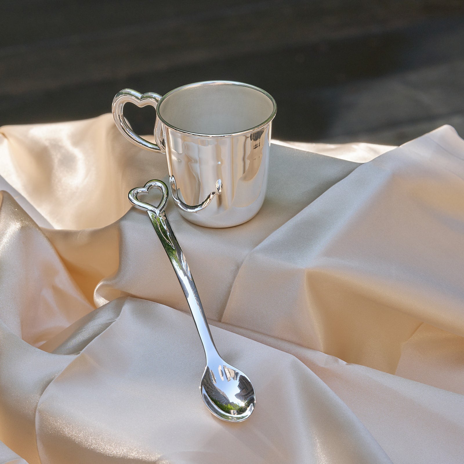 Heart Sterling Silver Baby Feeding Spoon By Krysaliis