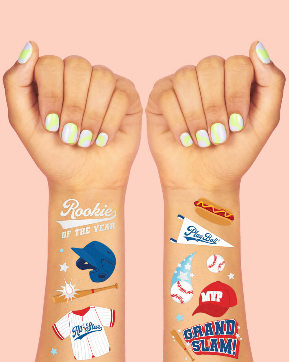 Home Run Tats - 50 Temporary Tattoos